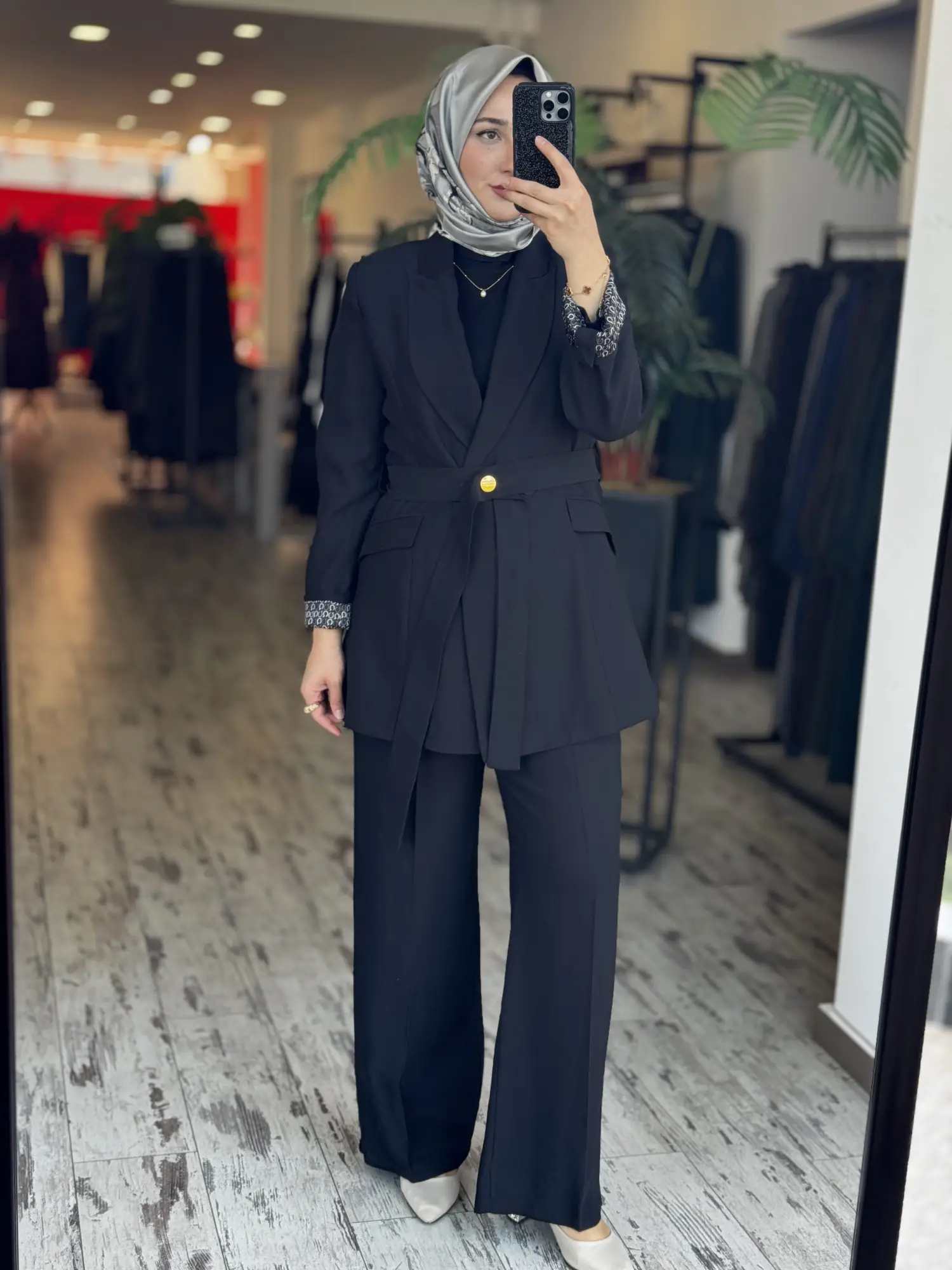 Qupra Astarı Desenli Blazer Ceket Pantolon Takım WAD12103