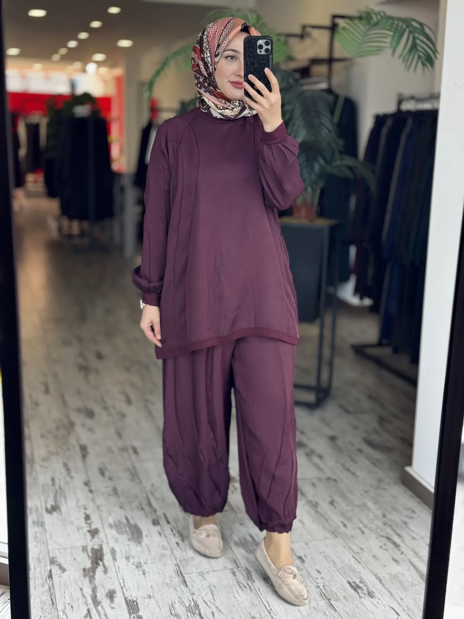 Misswhence Parça Detaylı Tunik Şalvar Pantolon Takım 39022