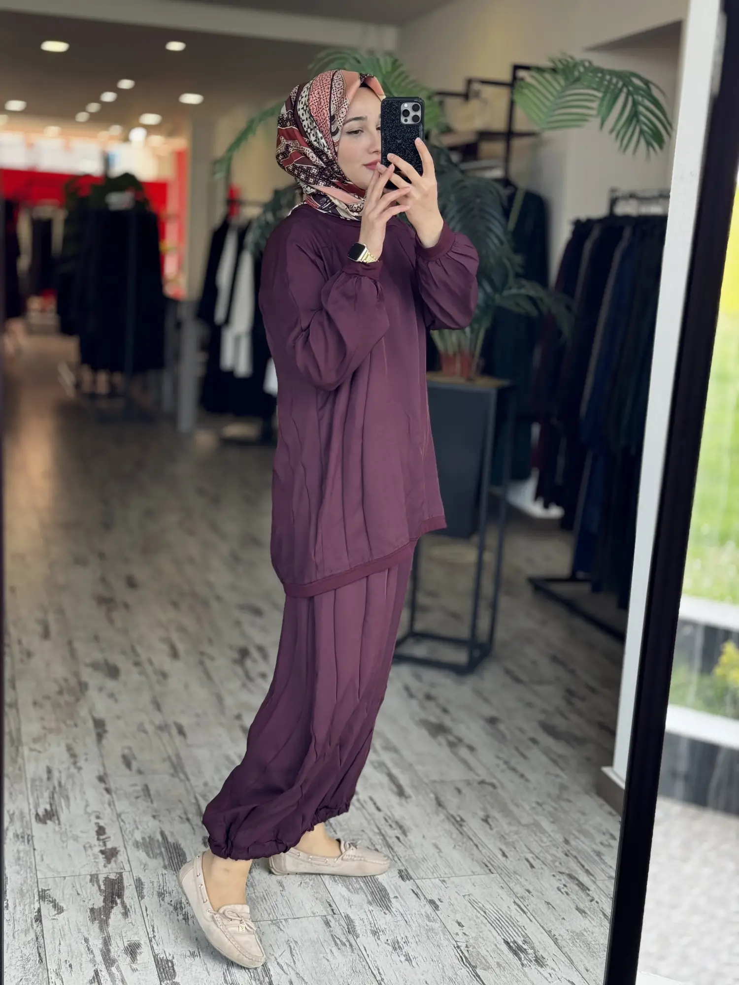 Misswhence Parça Detaylı Tunik Şalvar Pantolon Takım 39022