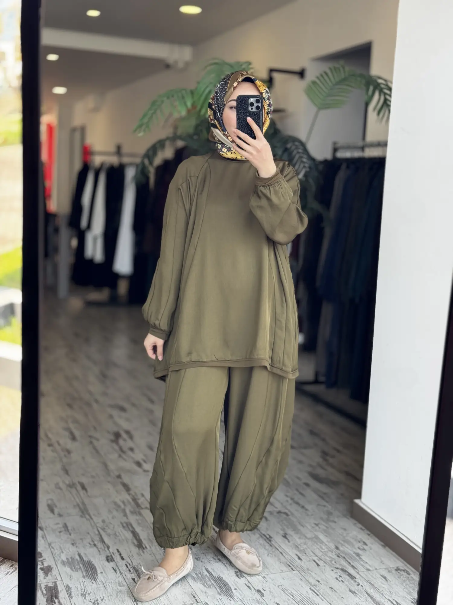 Misswhence Parça Detaylı Tunik Şalvar Pantolon Takım 39022