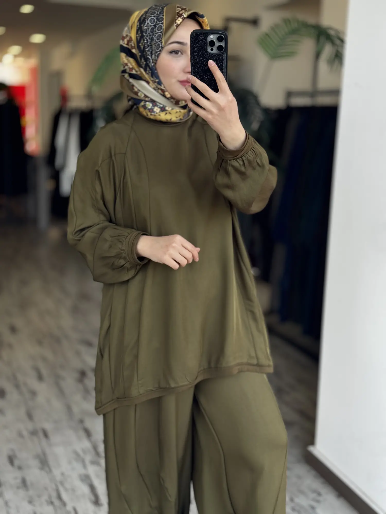 Misswhence Parça Detaylı Tunik Şalvar Pantolon Takım 39022