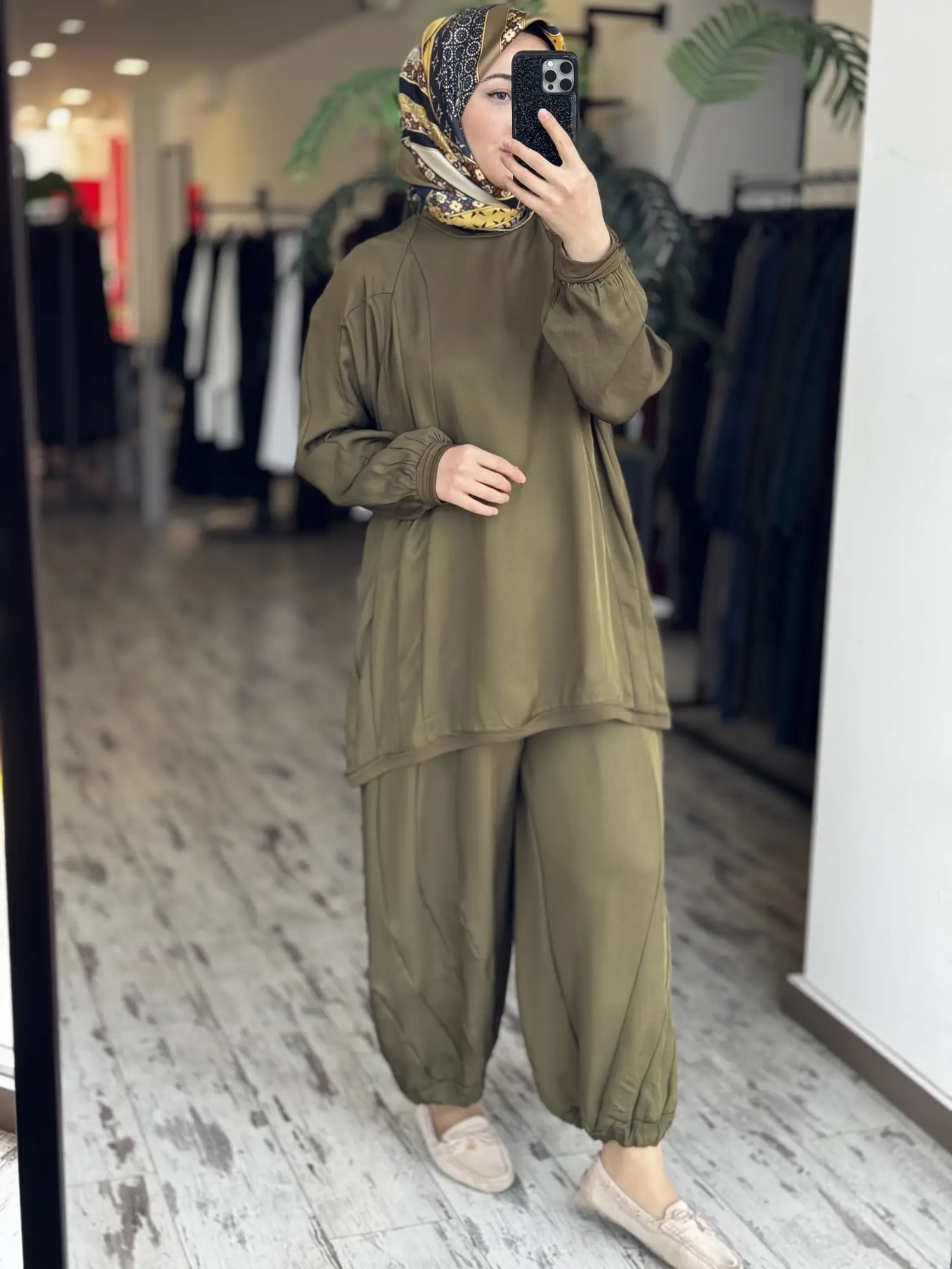 Misswhence Parça Detaylı Tunik Şalvar Pantolon Takım 39022