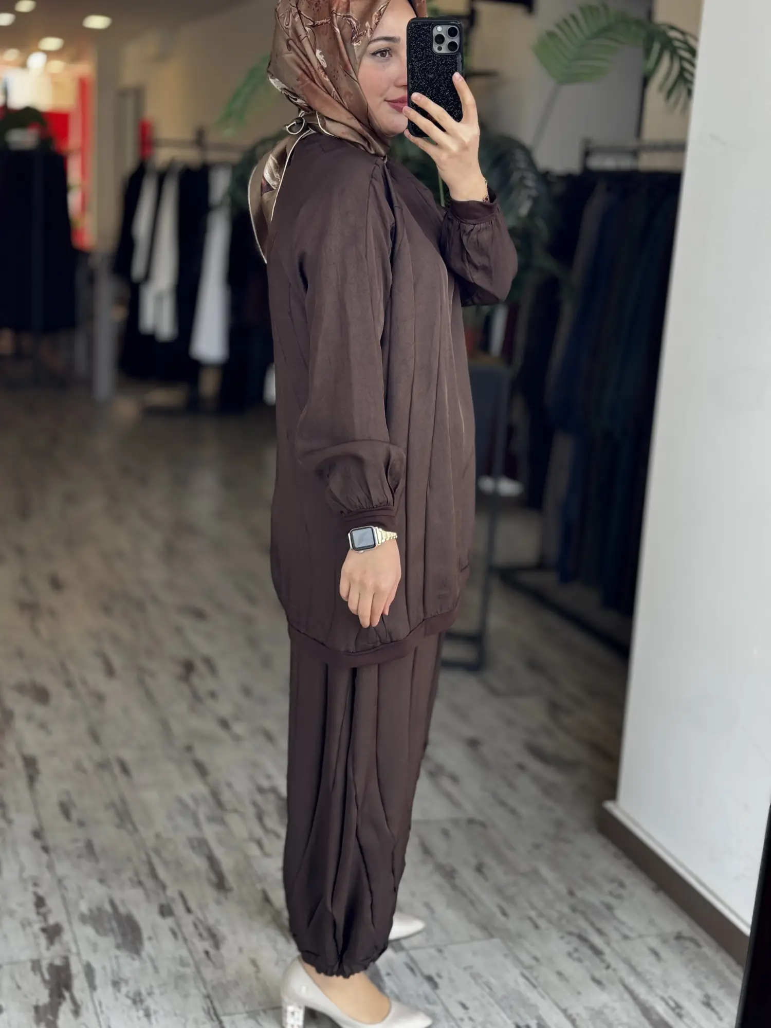 Misswhence Parça Detaylı Tunik Şalvar Pantolon Takım 39022