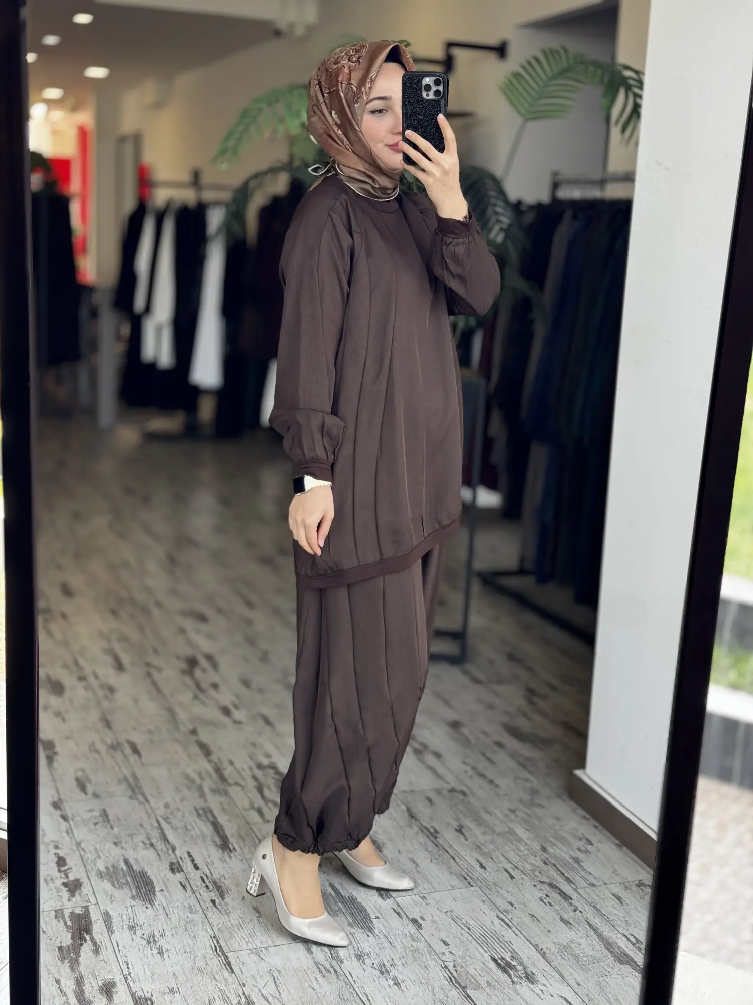 Misswhence Parça Detaylı Tunik Şalvar Pantolon Takım 39022