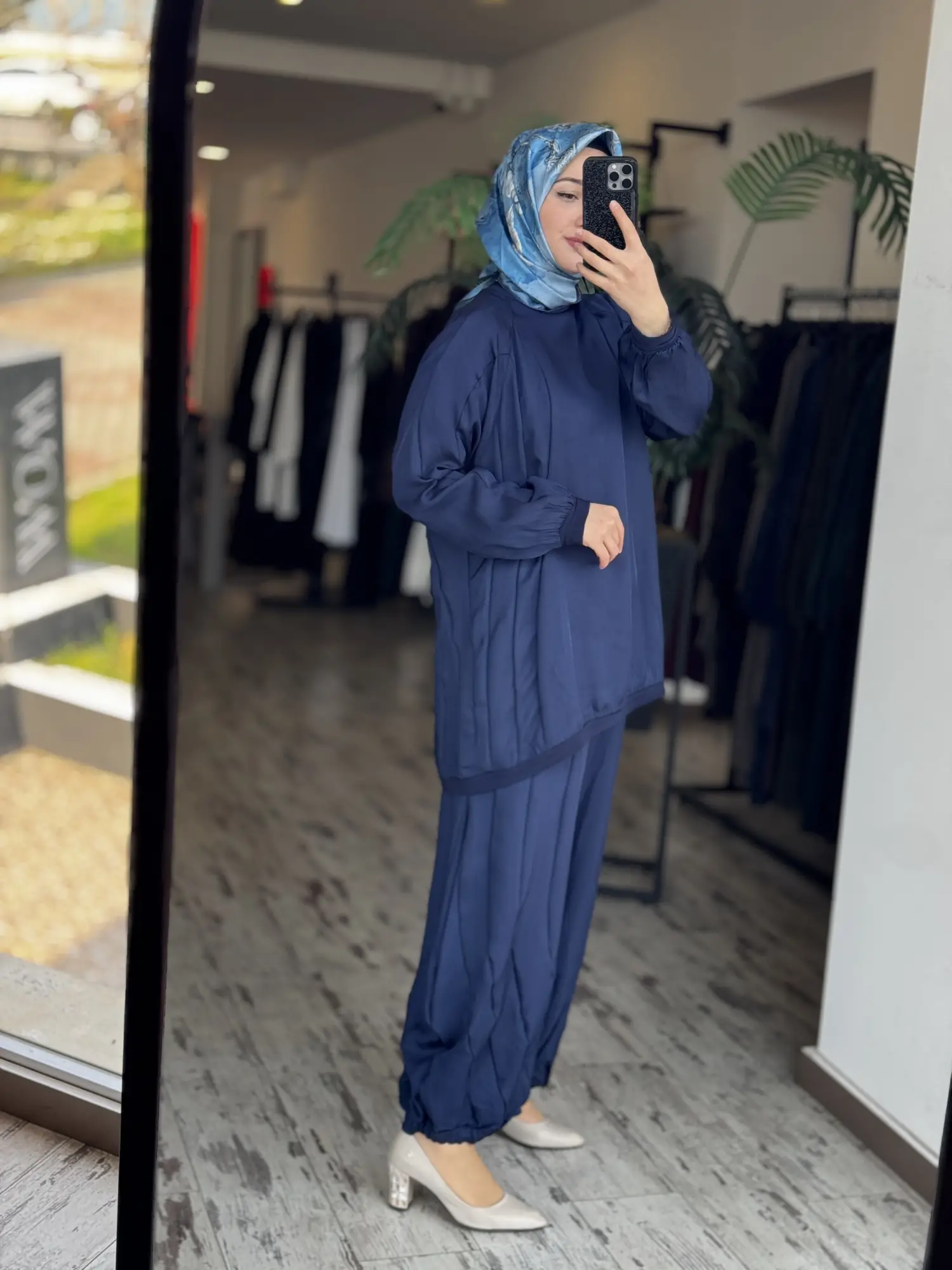 Misswhence Parça Detaylı Tunik Şalvar Pantolon Takım 39022