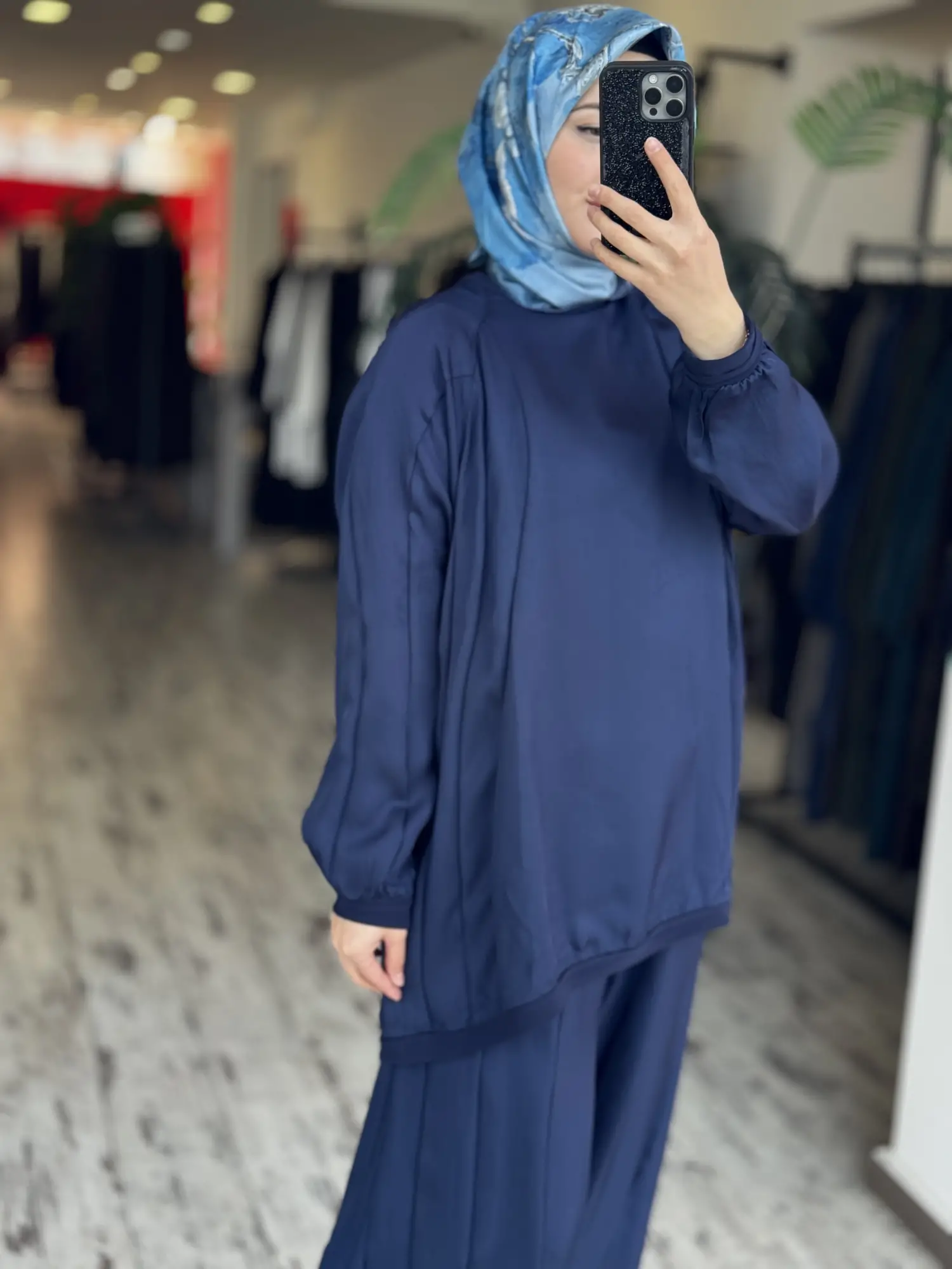 Misswhence Parça Detaylı Tunik Şalvar Pantolon Takım 39022