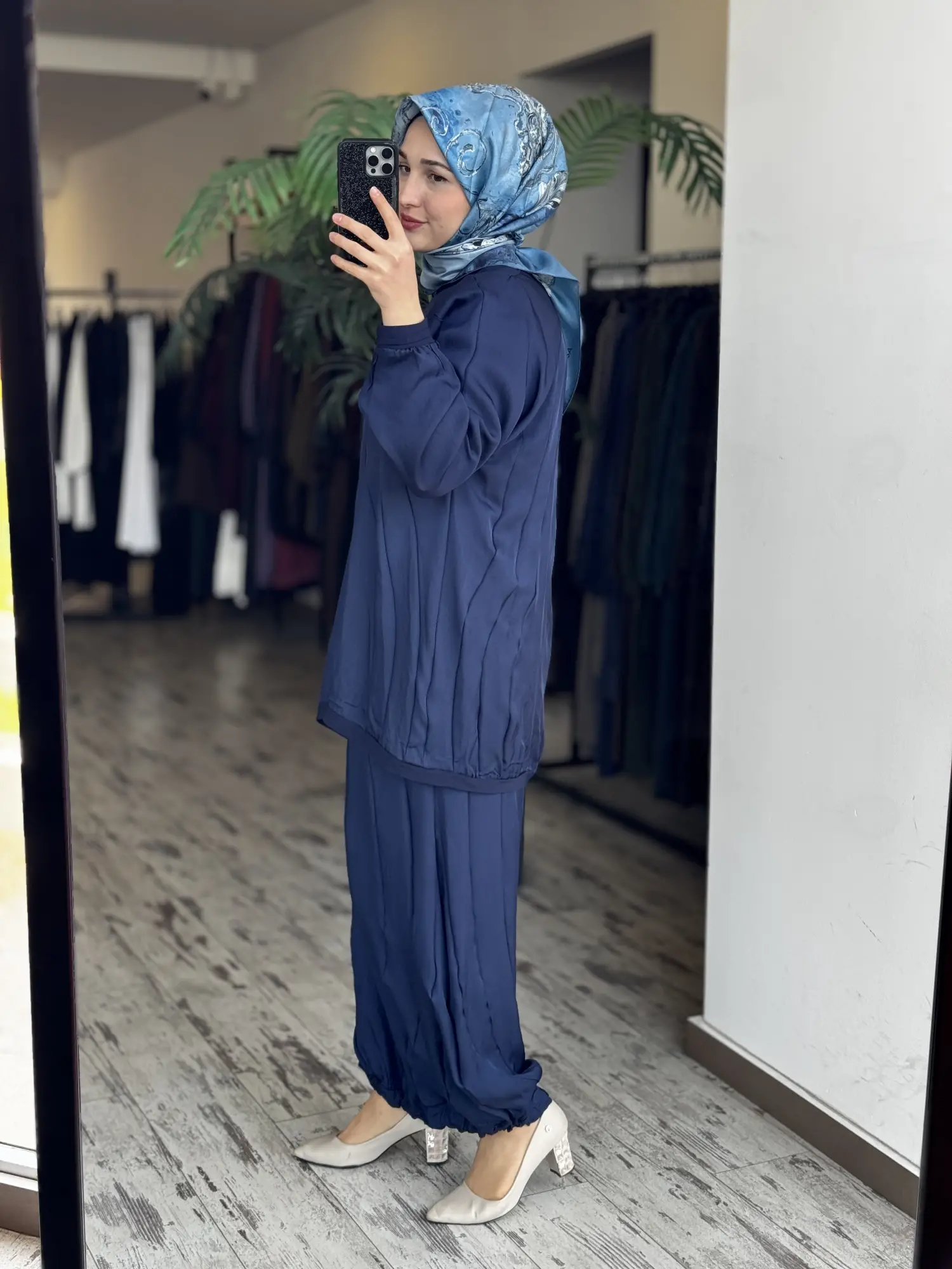 Misswhence Parça Detaylı Tunik Şalvar Pantolon Takım 39022