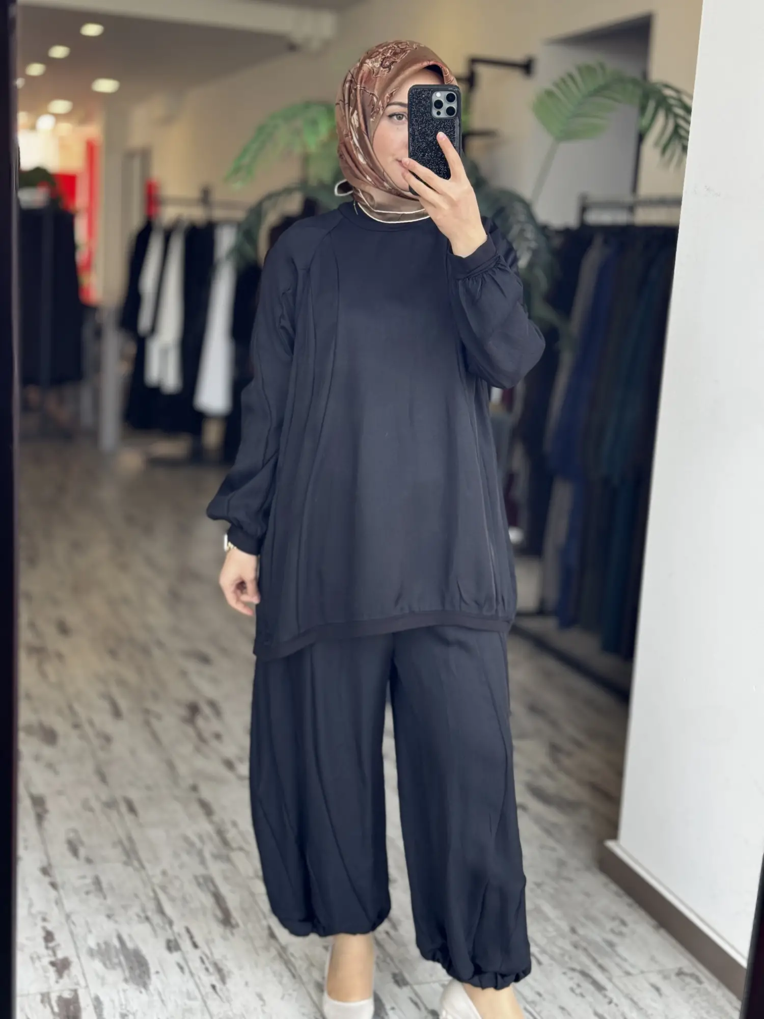 Misswhence Parça Detaylı Tunik Şalvar Pantolon Takım 39022