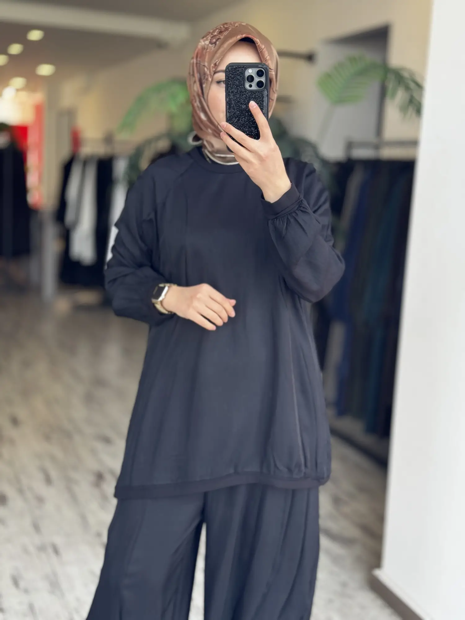 Misswhence Parça Detaylı Tunik Şalvar Pantolon Takım 39022