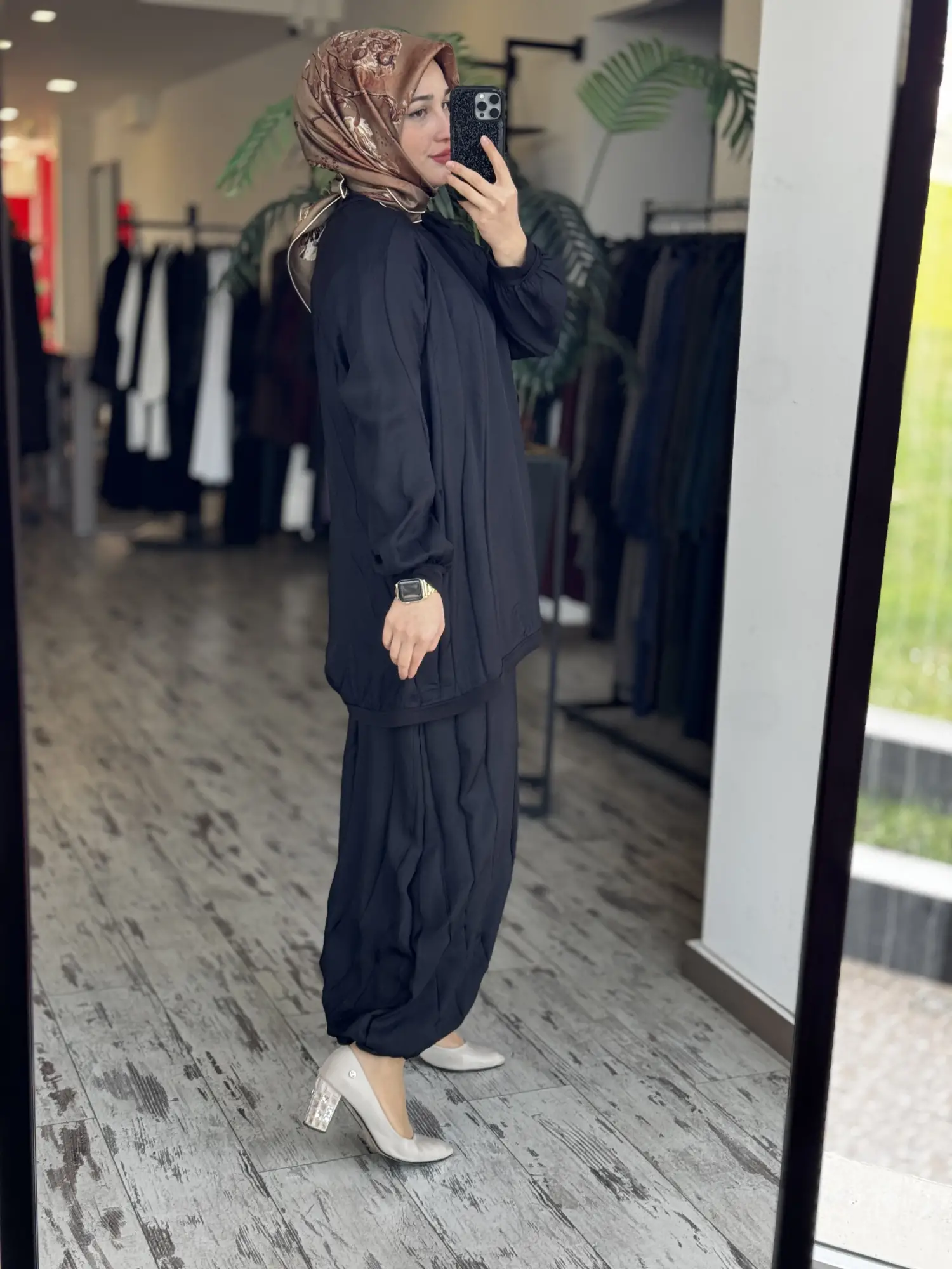 Misswhence Parça Detaylı Tunik Şalvar Pantolon Takım 39022