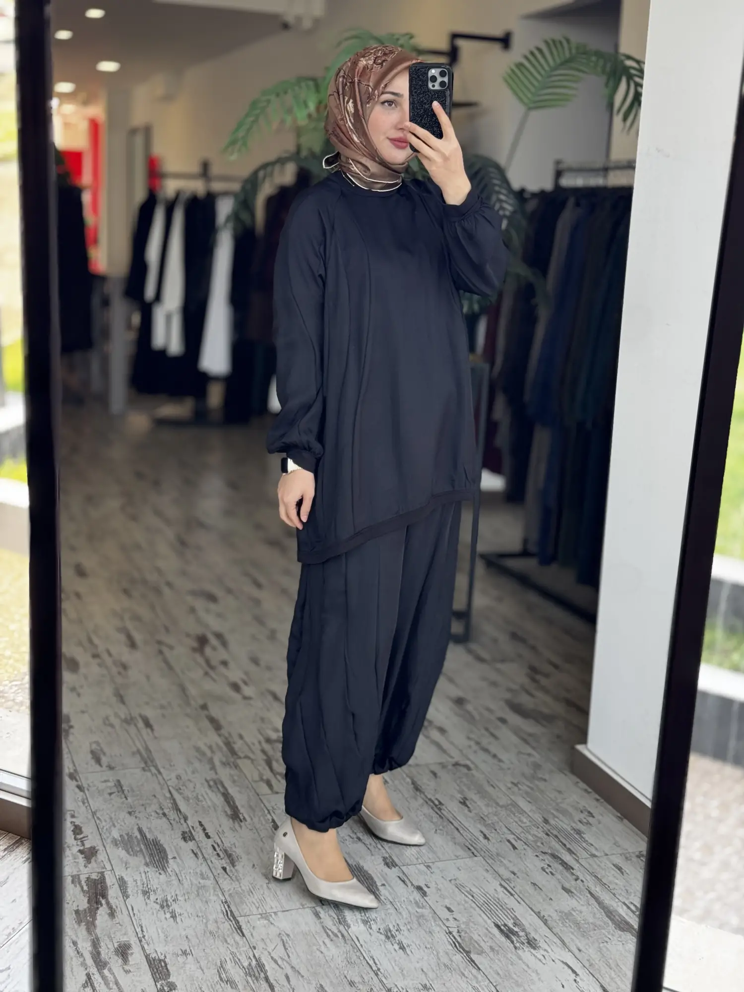 Misswhence Parça Detaylı Tunik Şalvar Pantolon Takım 39022