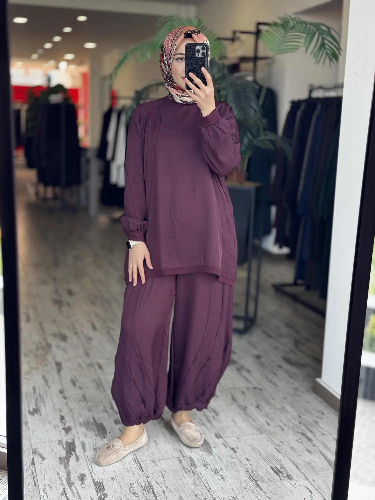 Misswhence Parça Detaylı Tunik Şalvar Pantolon Takım 39022