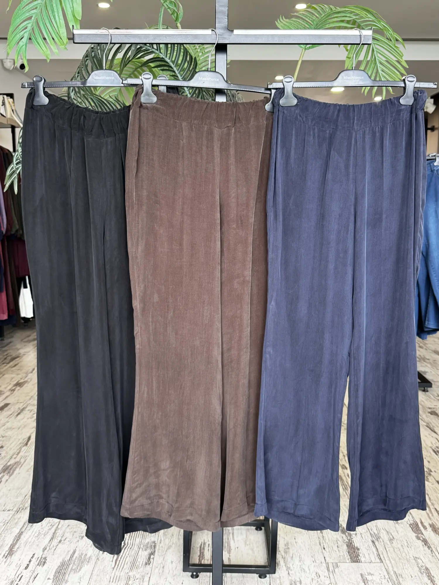 Misswhence Basic Beli Lstikli Cupra İpek Pantolon 39115