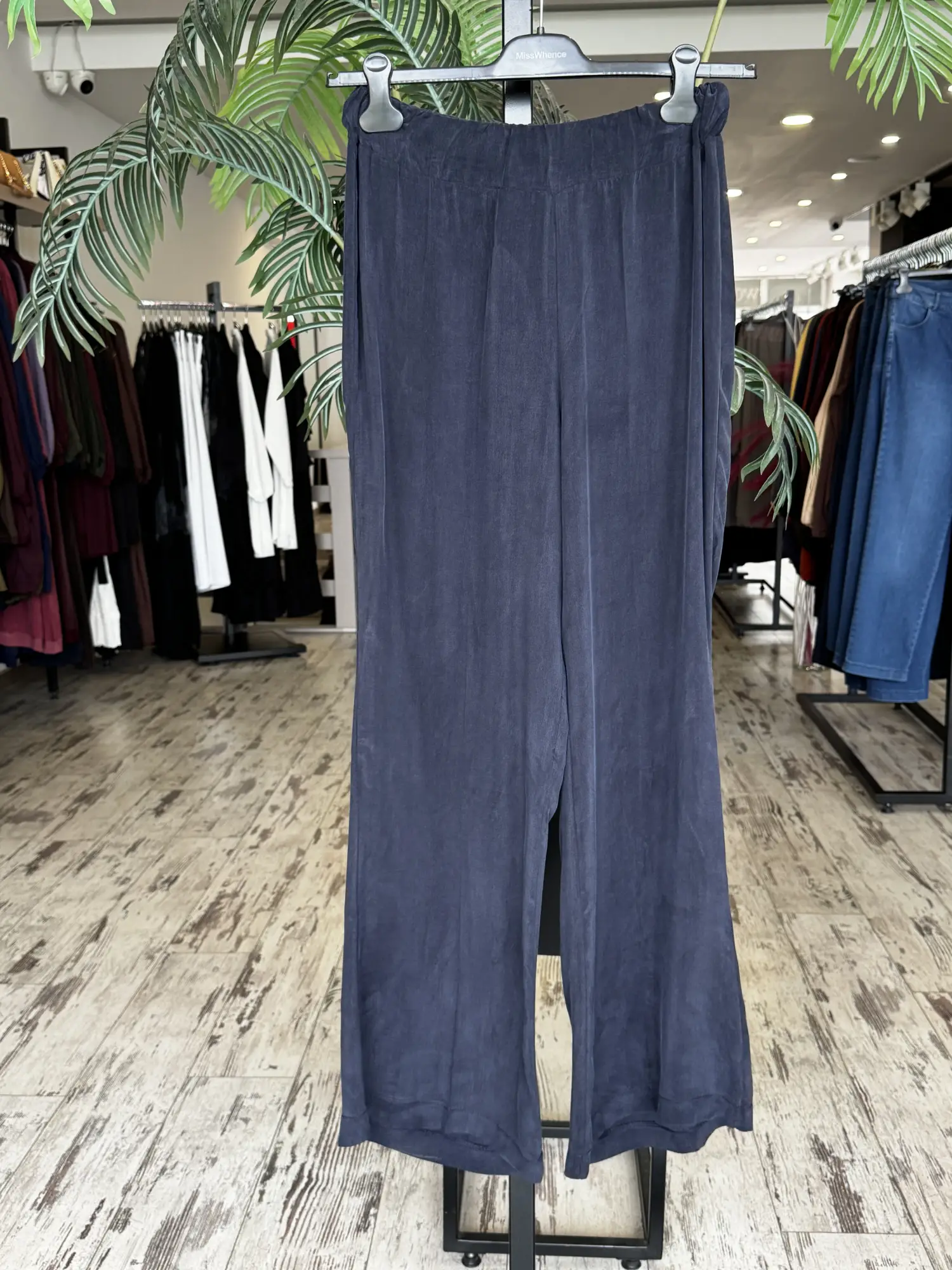 Misswhence Basic Beli Lstikli Cupra İpek Pantolon 39115