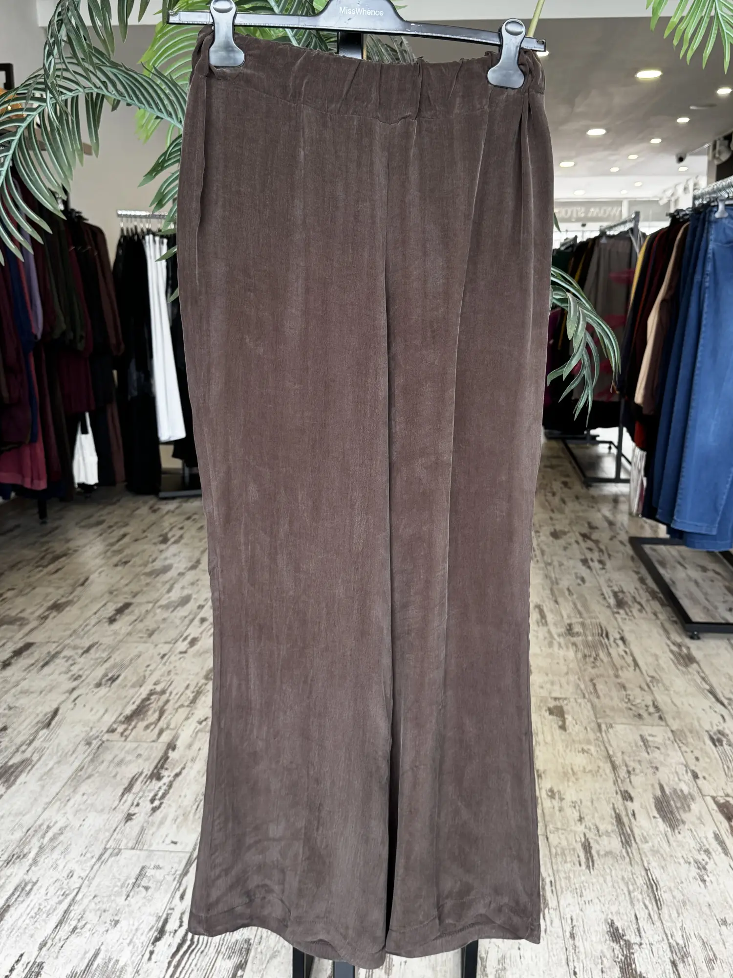 Misswhence Basic Beli Lstikli Cupra İpek Pantolon 39115