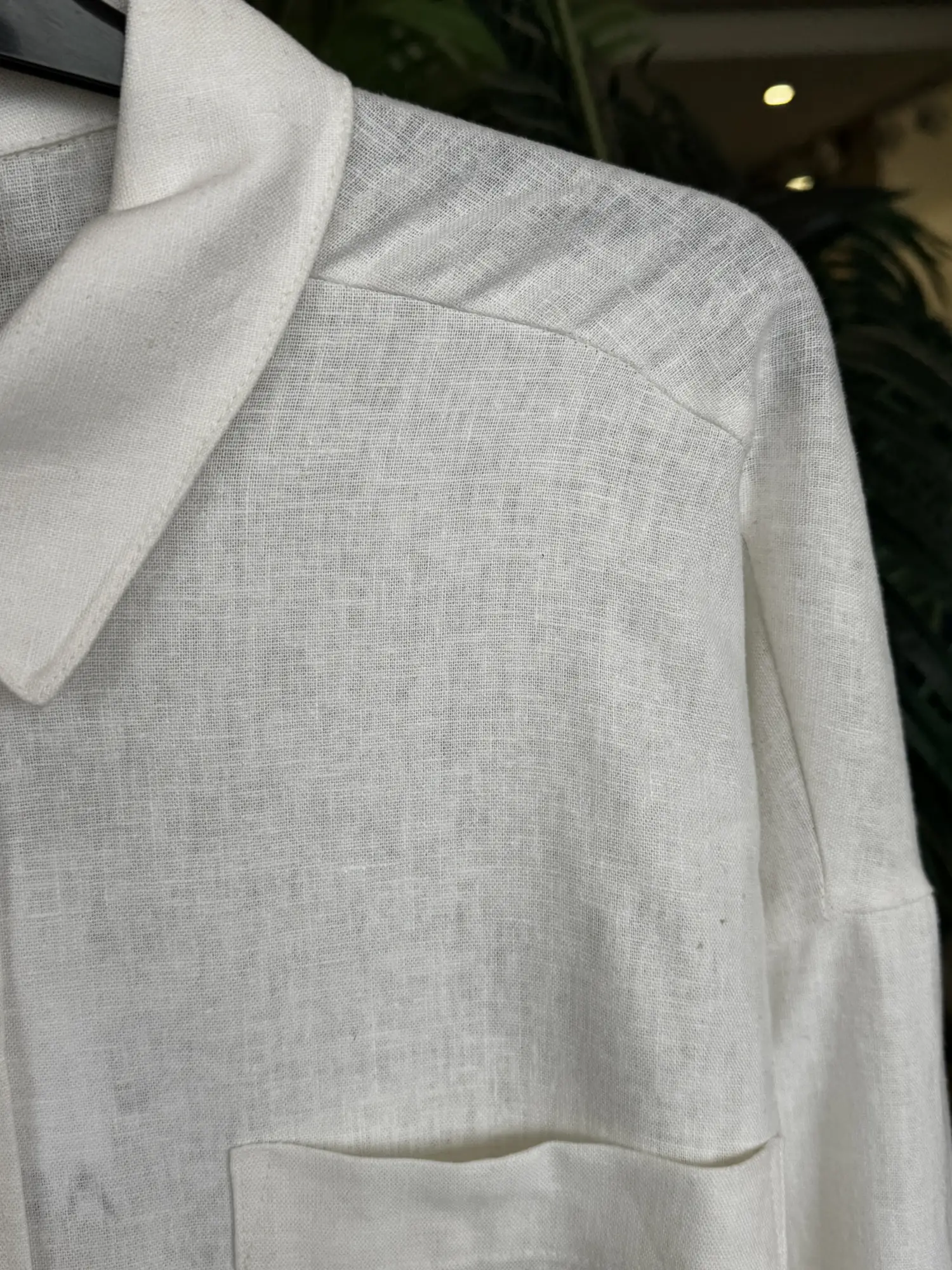 Kayra Yaka Cepli Basic Keten Gömlek KA21134