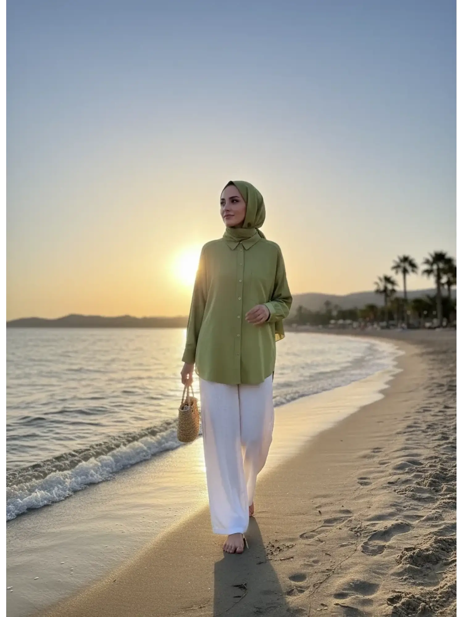 Kayra Yaka Cepli Basic Keten Gömlek KA21134