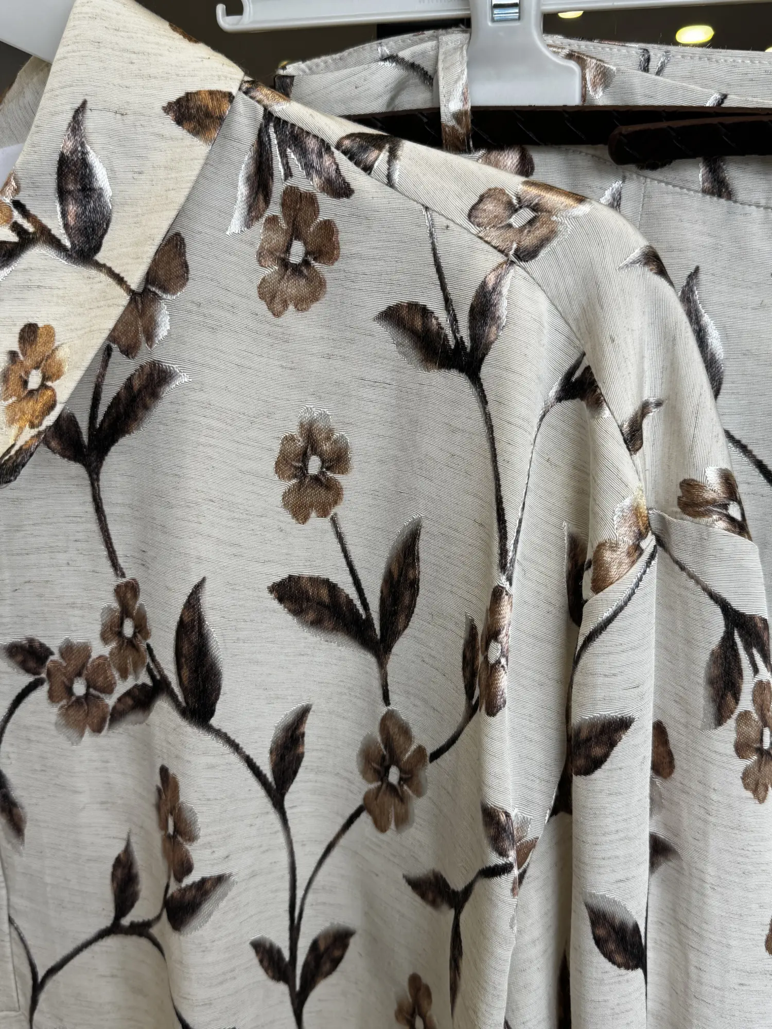 Vuu Jakarlı Çiçek Desenli Tunik Pantolon Takım