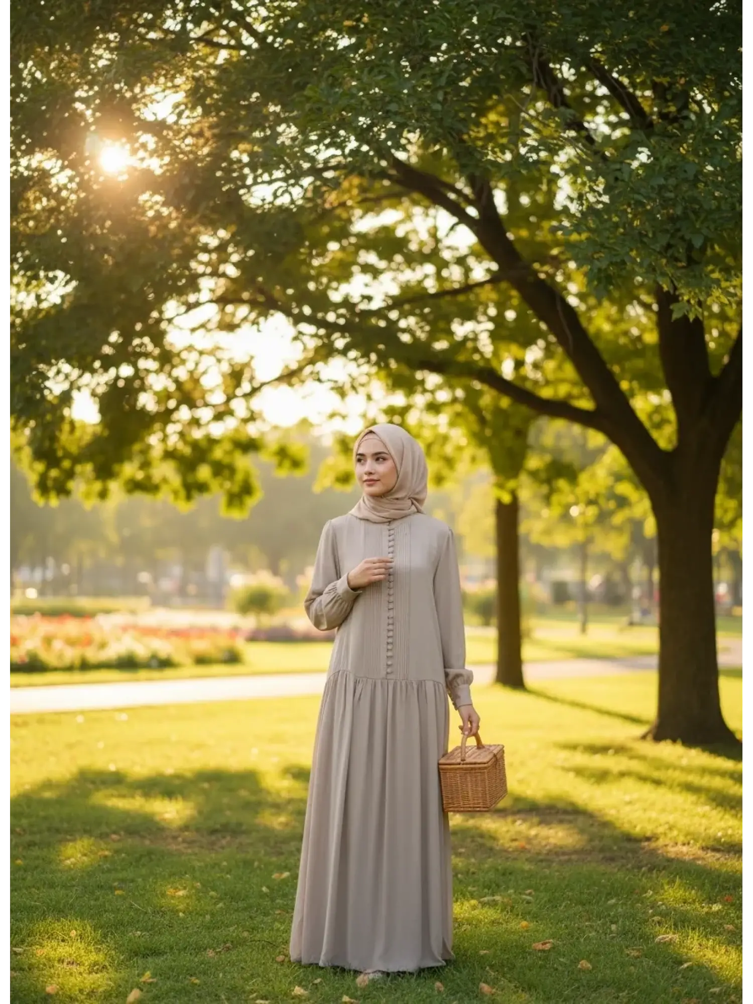 Clande Önü Drape ve Düğme Detaylı Cupra İpek Elbise