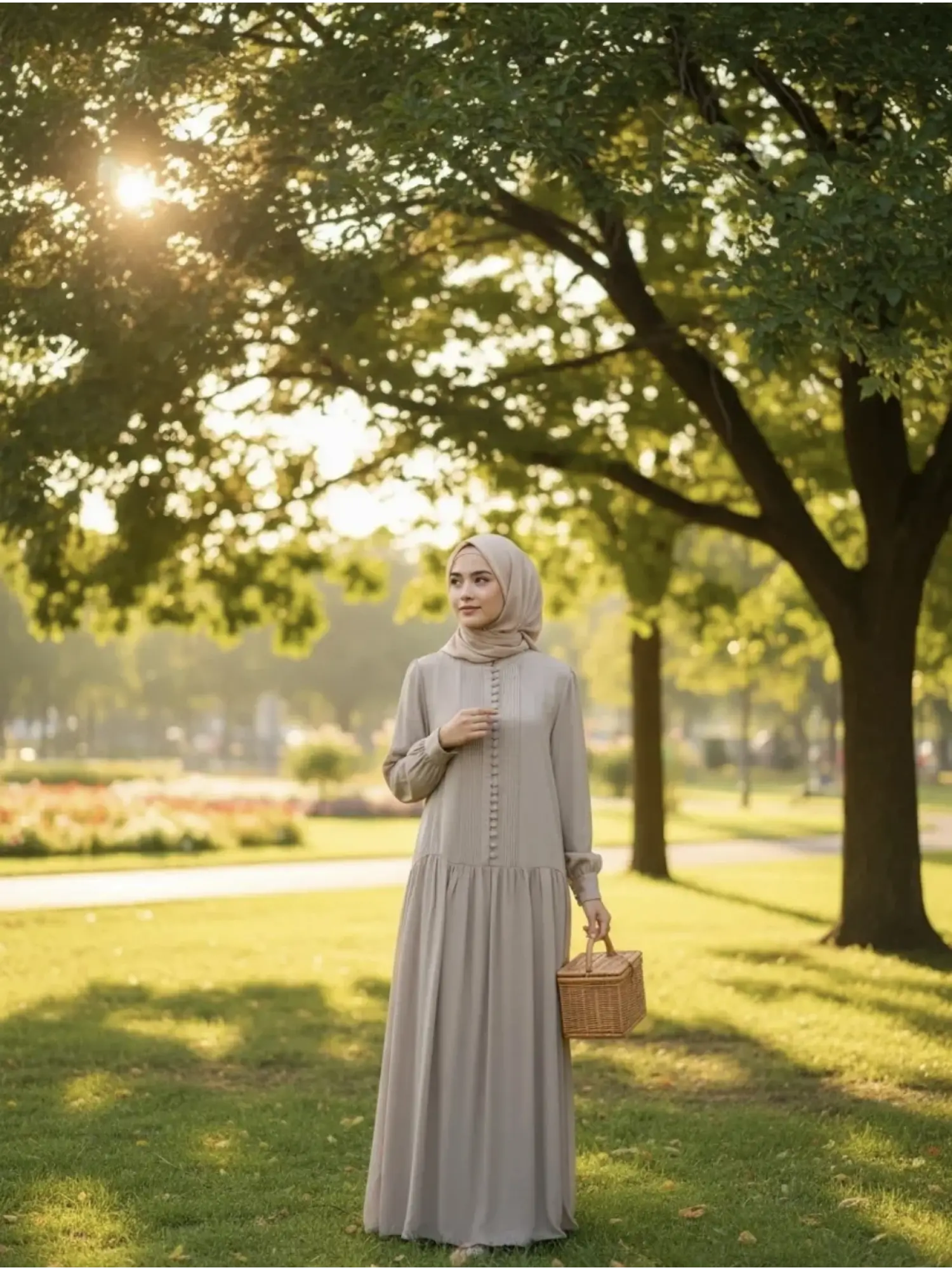 Clande Önü Drape ve Düğme Detaylı Cupra İpek Elbise