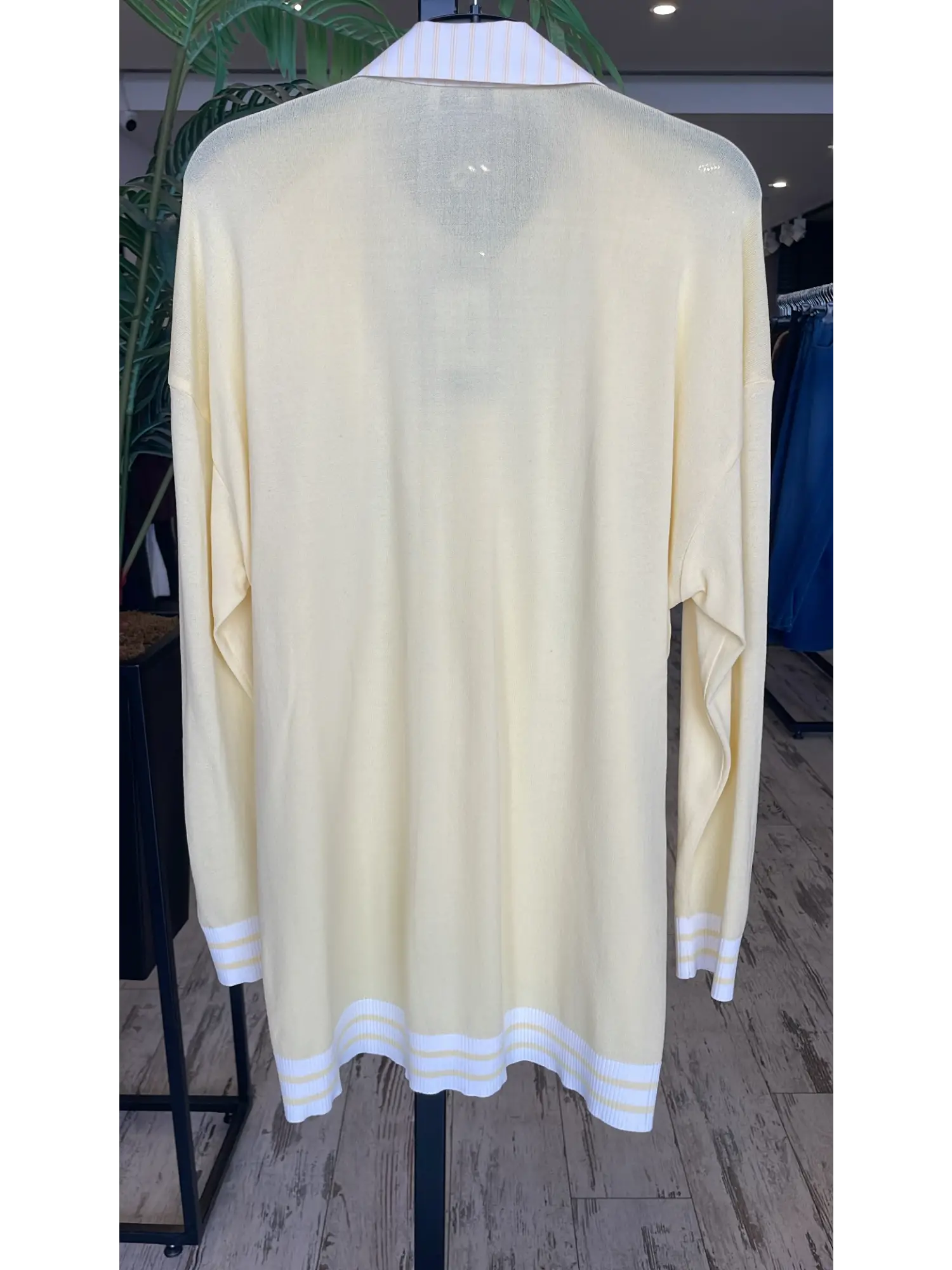 Tığ Triko Önden Bağlamalı Triko Detaylı Gömlek GML22125