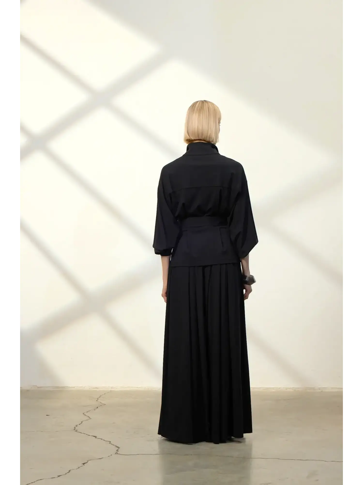 Qupra Kemerli Modal Ceket Etek Pantolon Takım WAD1226