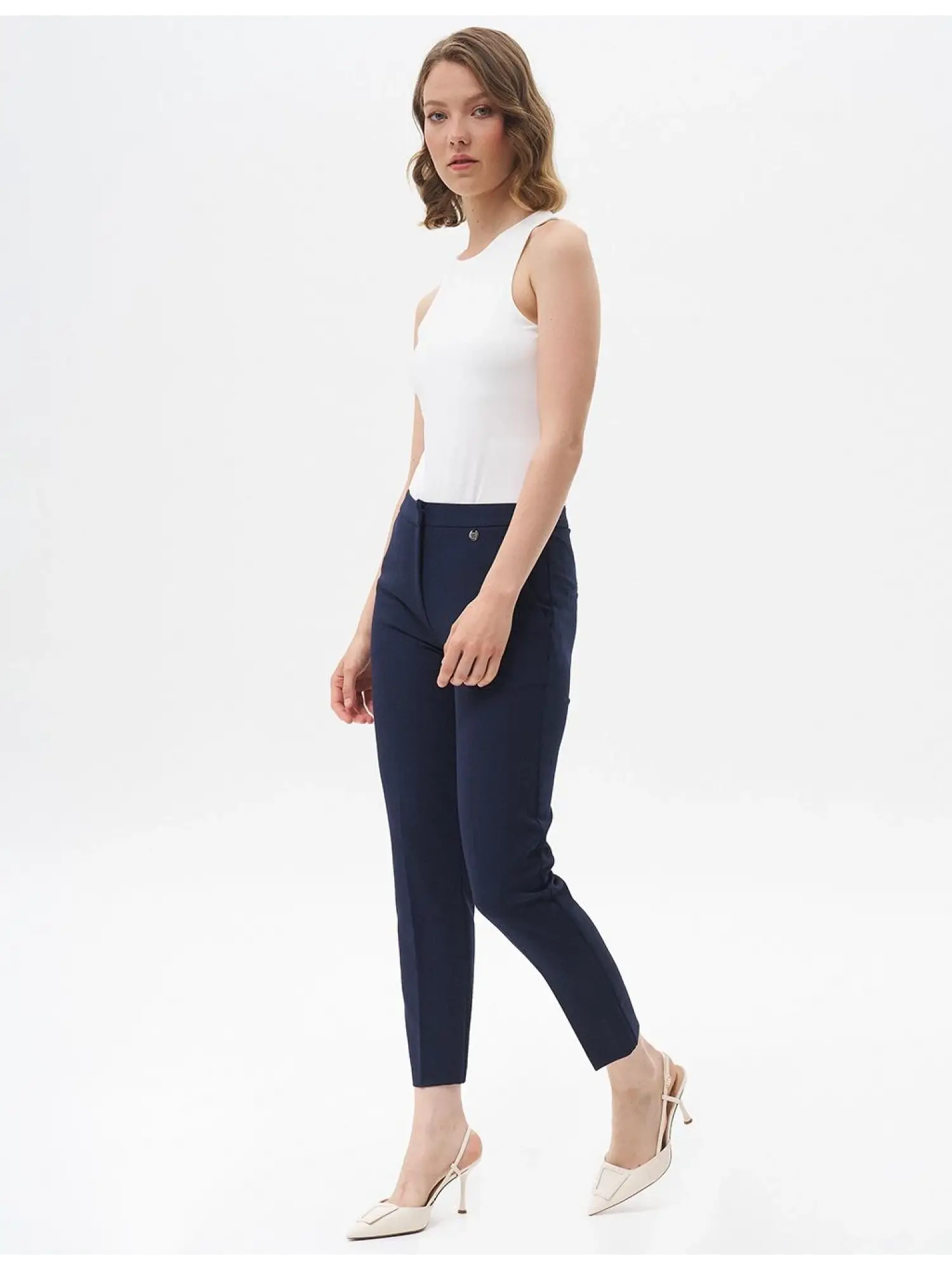 Kayra Normal Bel Kalem Paça Cepli Pantolon KA19516