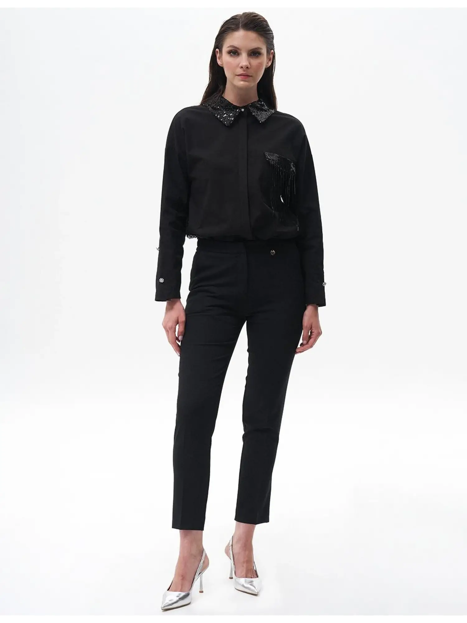 Kayra Normal Bel Kalem Paça Cepli Pantolon KA19516