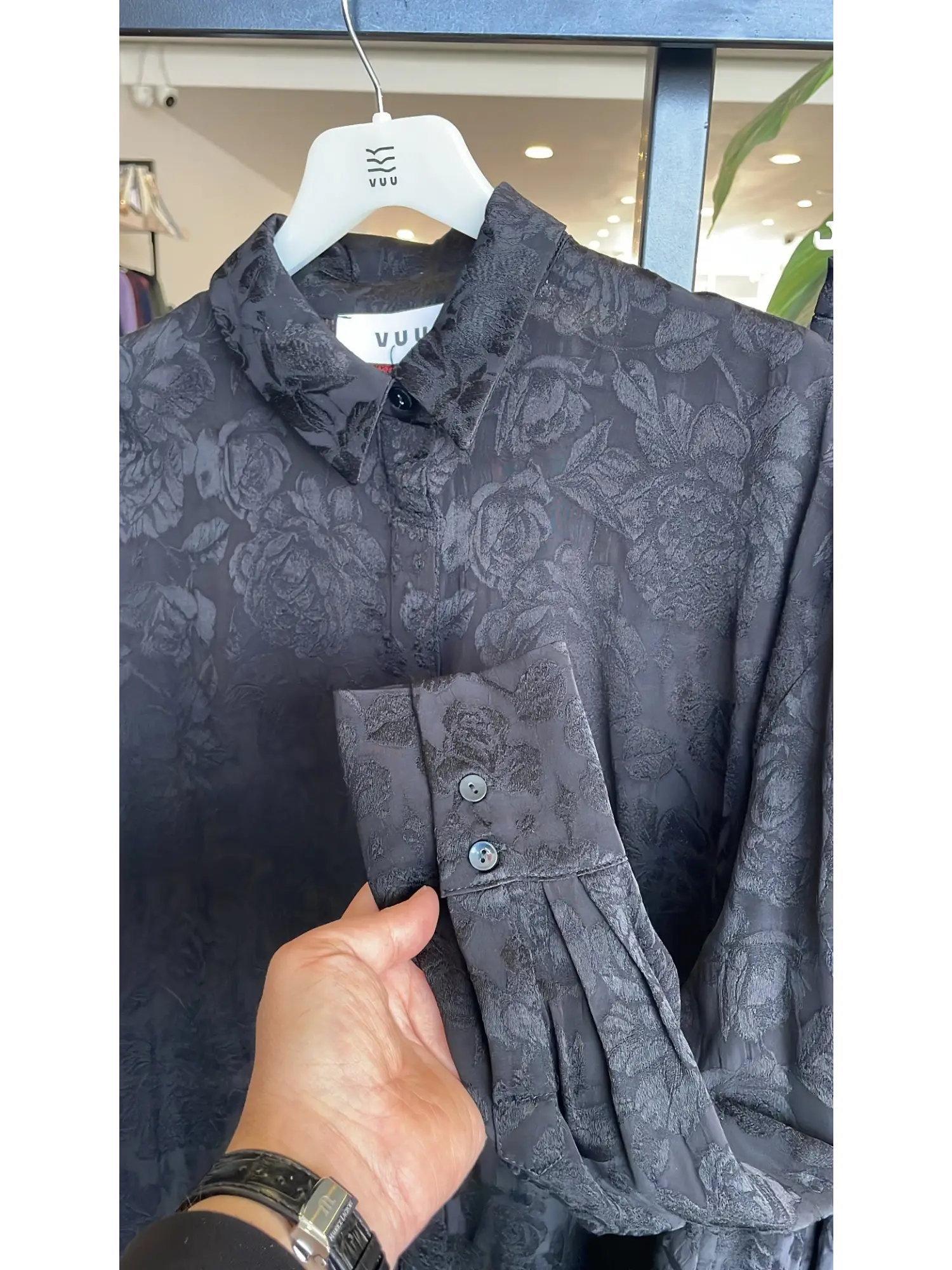 Vuu Jakarlı Siyah Gömlek Pantolon Takım