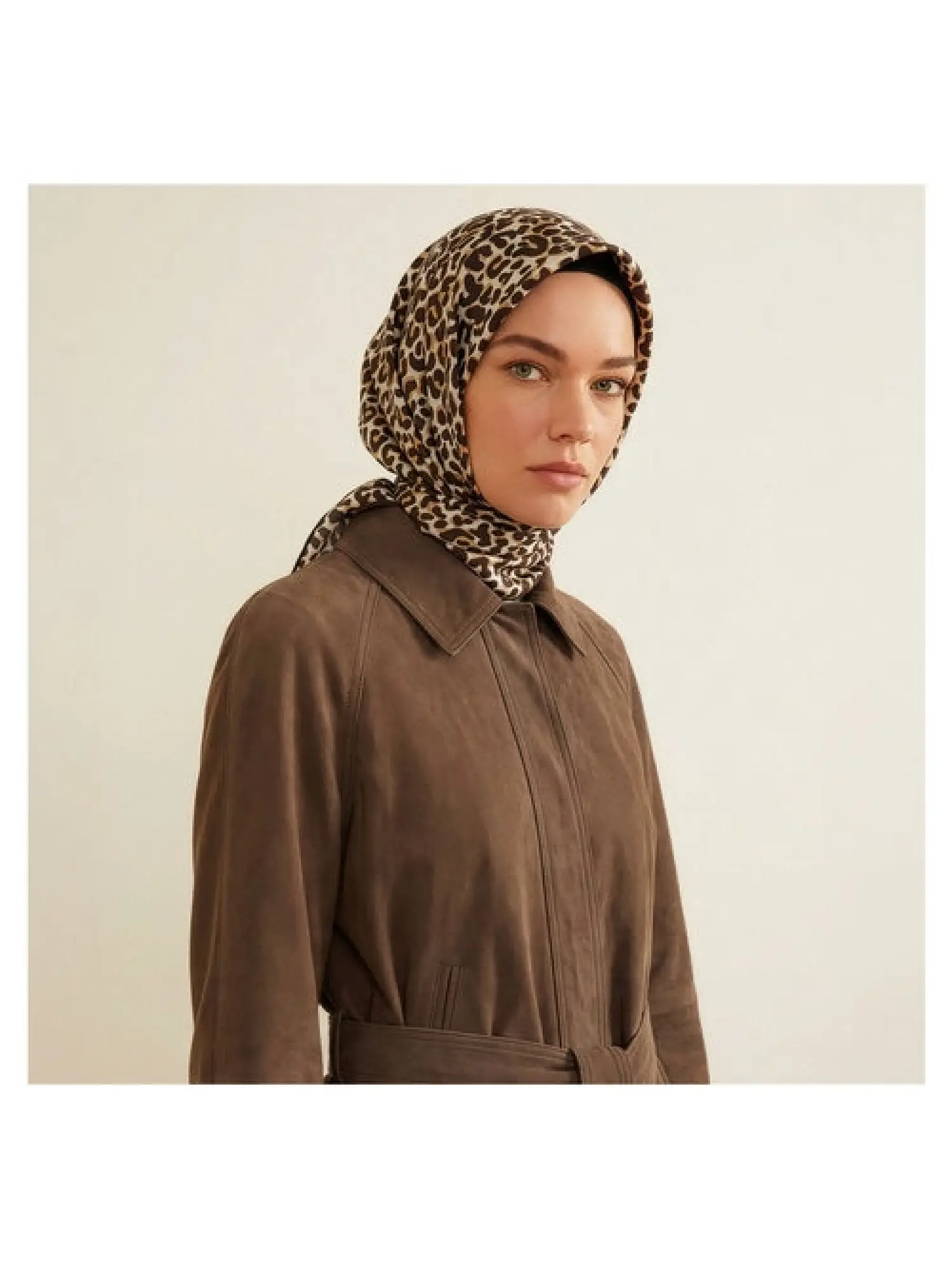 İpekevi Leopar Twil İpek Eşarp 1164