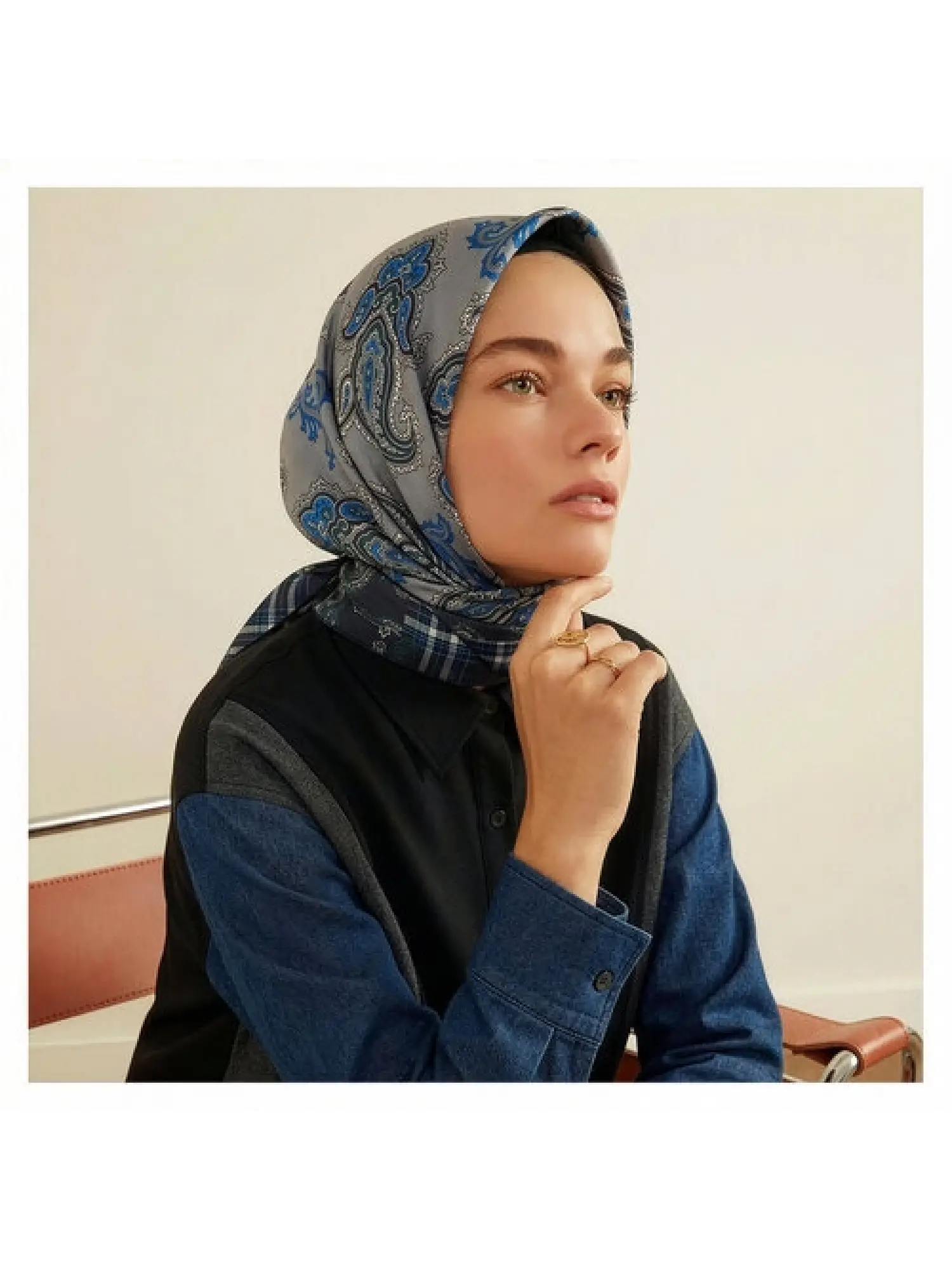 İpekevi Patcwork Twil İpek Eşarp 1221