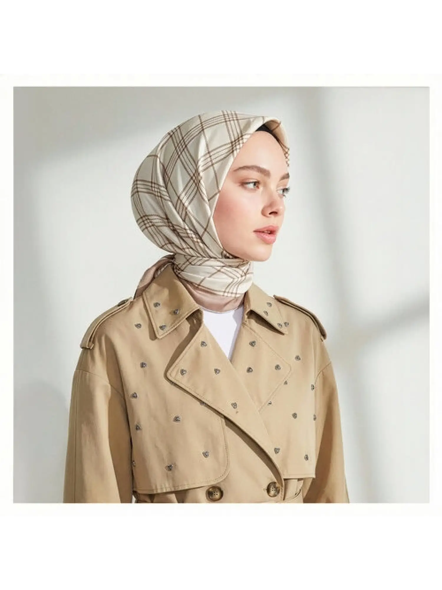 İpekevi Ekose Twil İpek Eşarp 1155