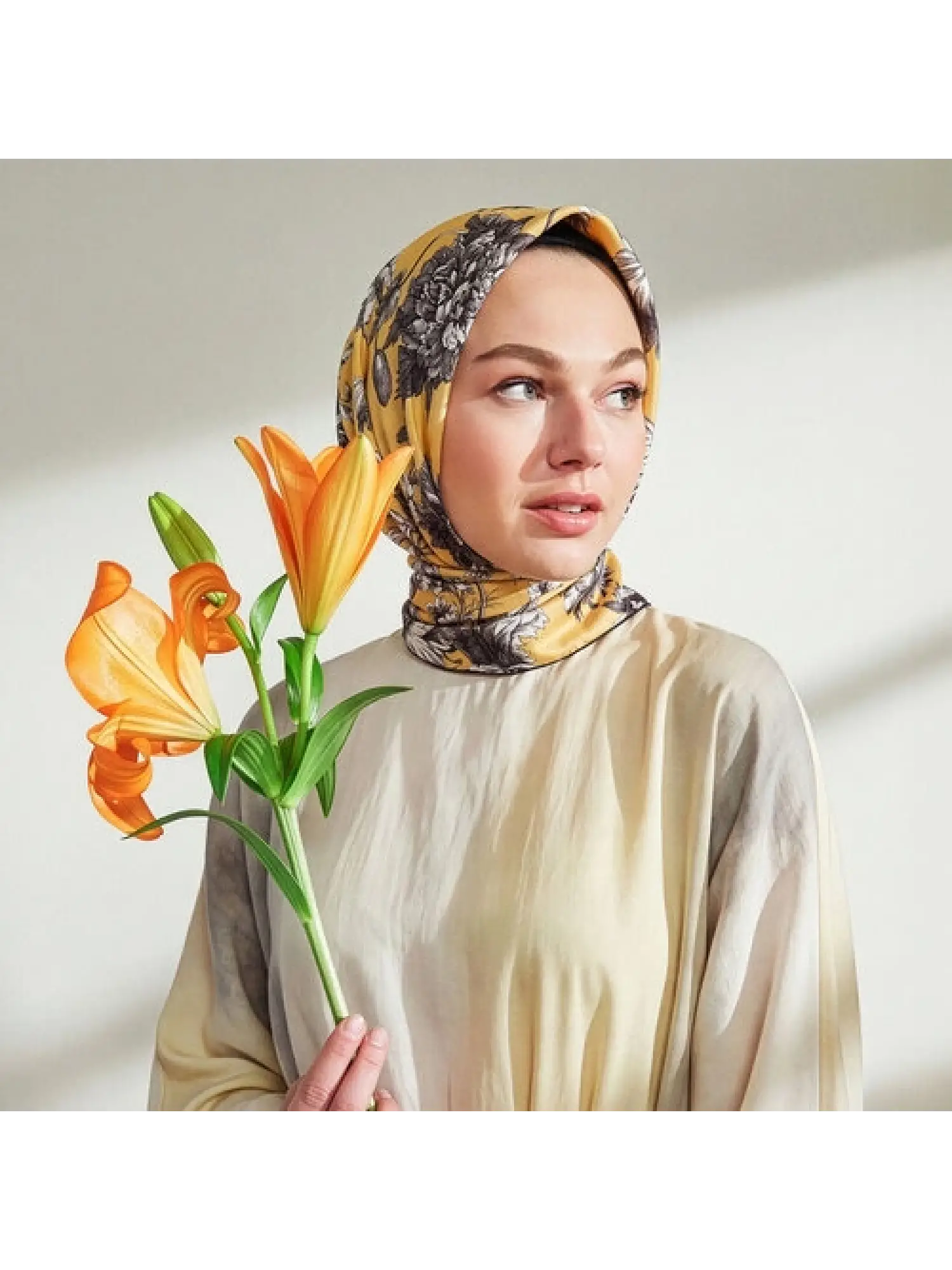 İpekevi Desenli Twil İpek Eşarp 1188