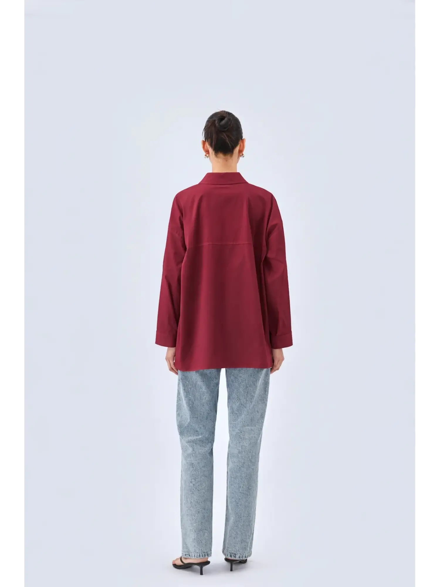 QooQ Store Kol Düğme Detaylı Cepli Holly Poplin Gömlek 26SS217