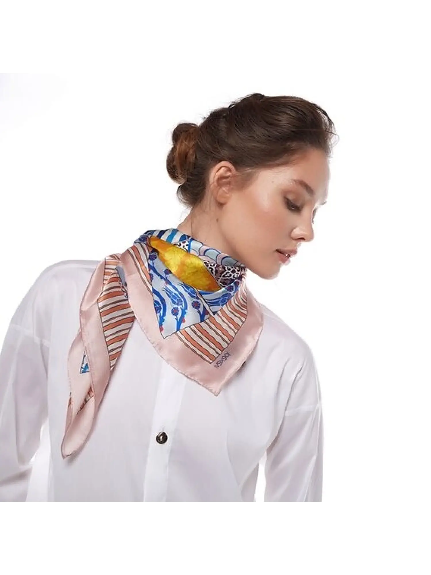 İpekevi Desenli Twil İpek Eşarp 1121