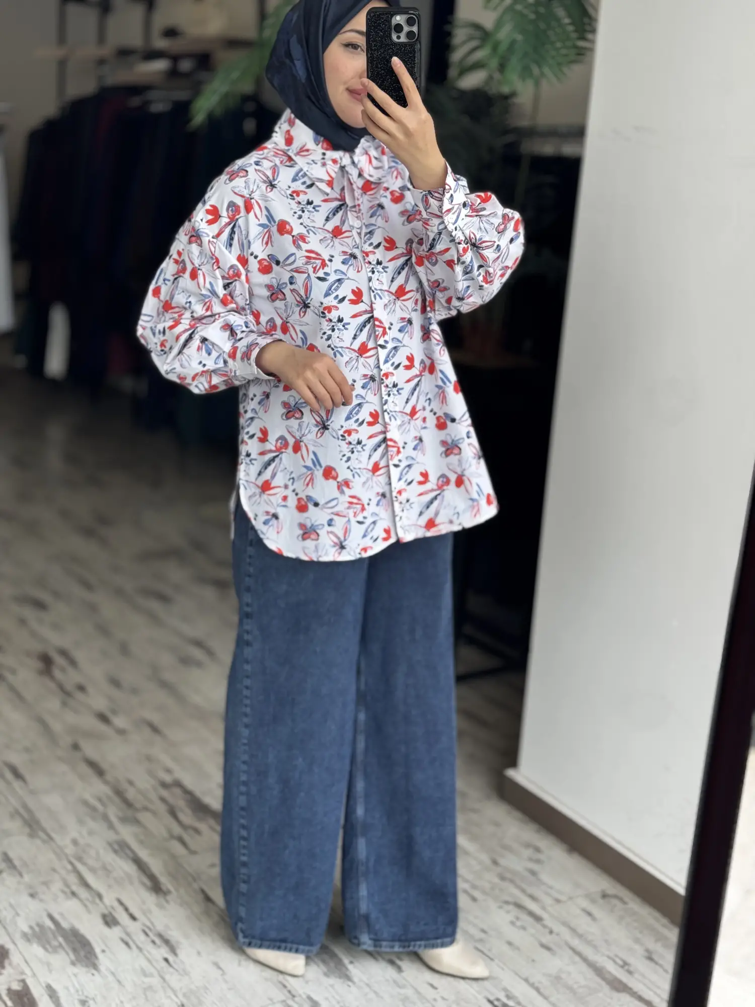 Almarwah Gelincik Desenli Gömlek 101013