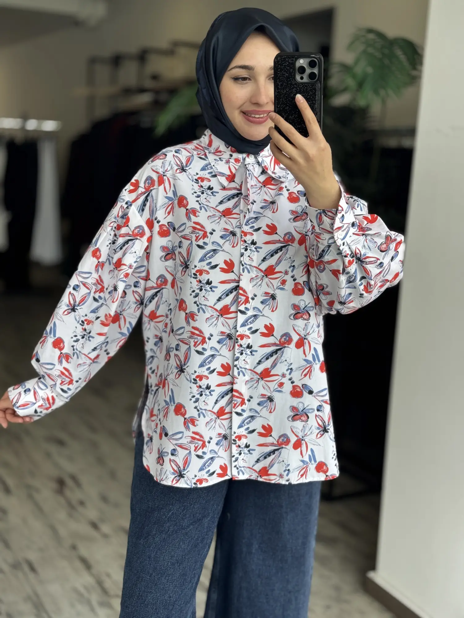 Almarwah Gelincik Desenli Gömlek 101013