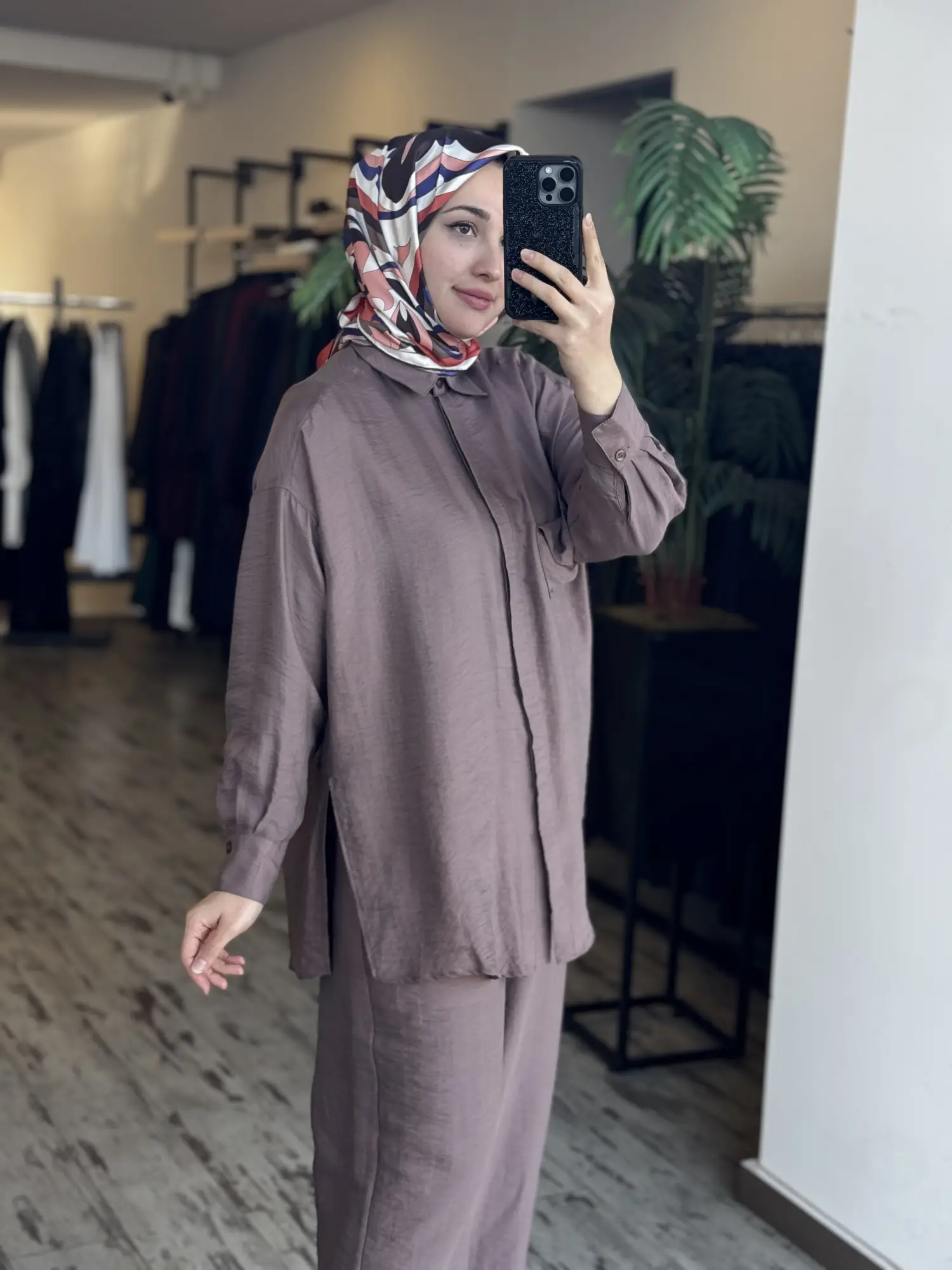 Almarwah Cep Detaylı Tencel Gömlek Pantolon Takım 202978
