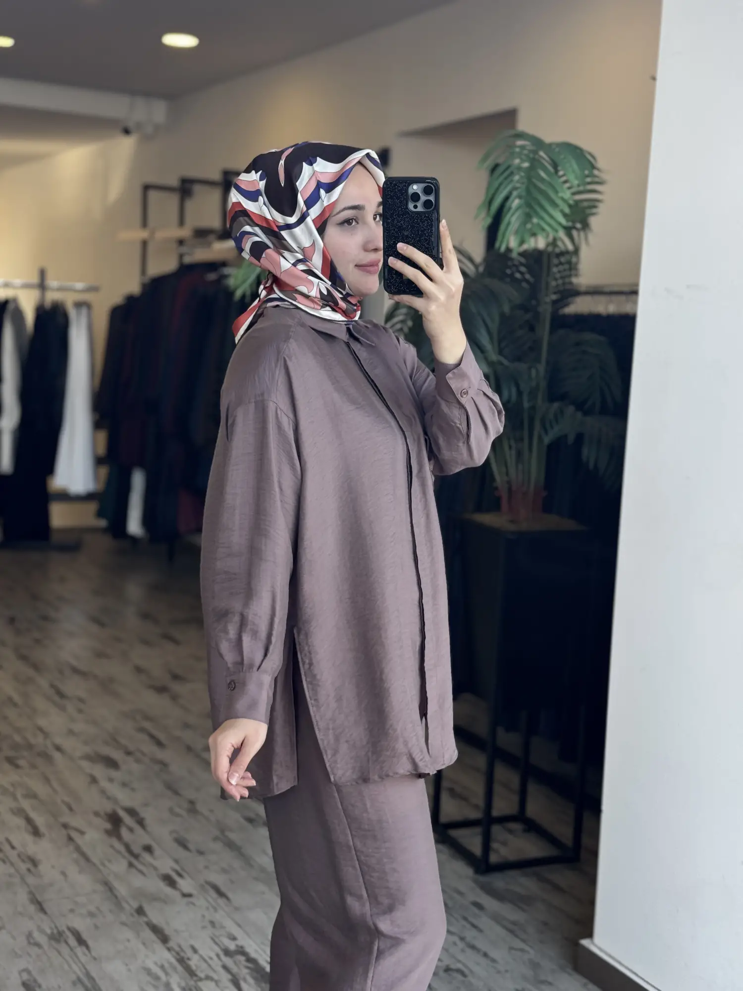 Almarwah Cep Detaylı Tencel Gömlek Pantolon Takım 202978