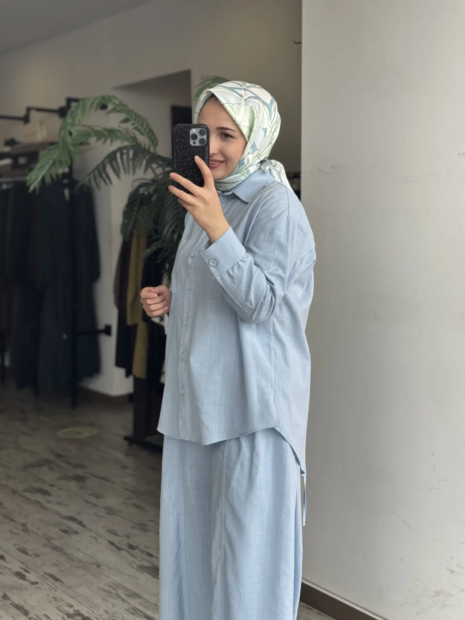 Qupra Keten Gömlek Anvelop Pantolon Takım WAD1217