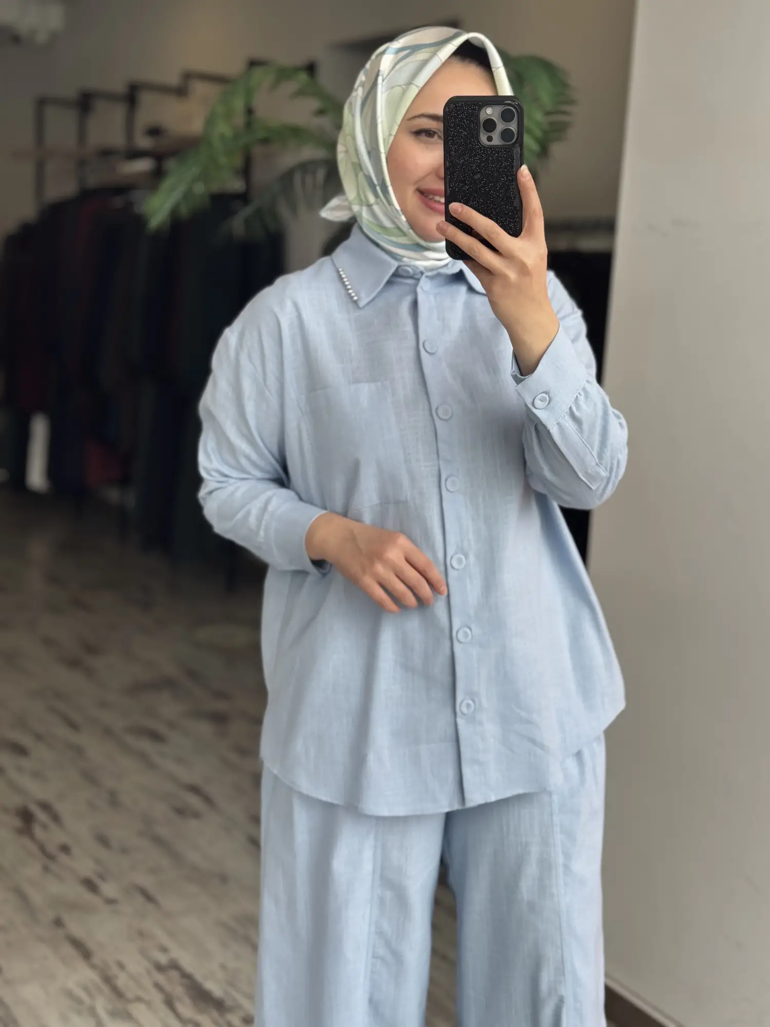 Qupra Keten Gömlek Anvelop Pantolon Takım WAD1217