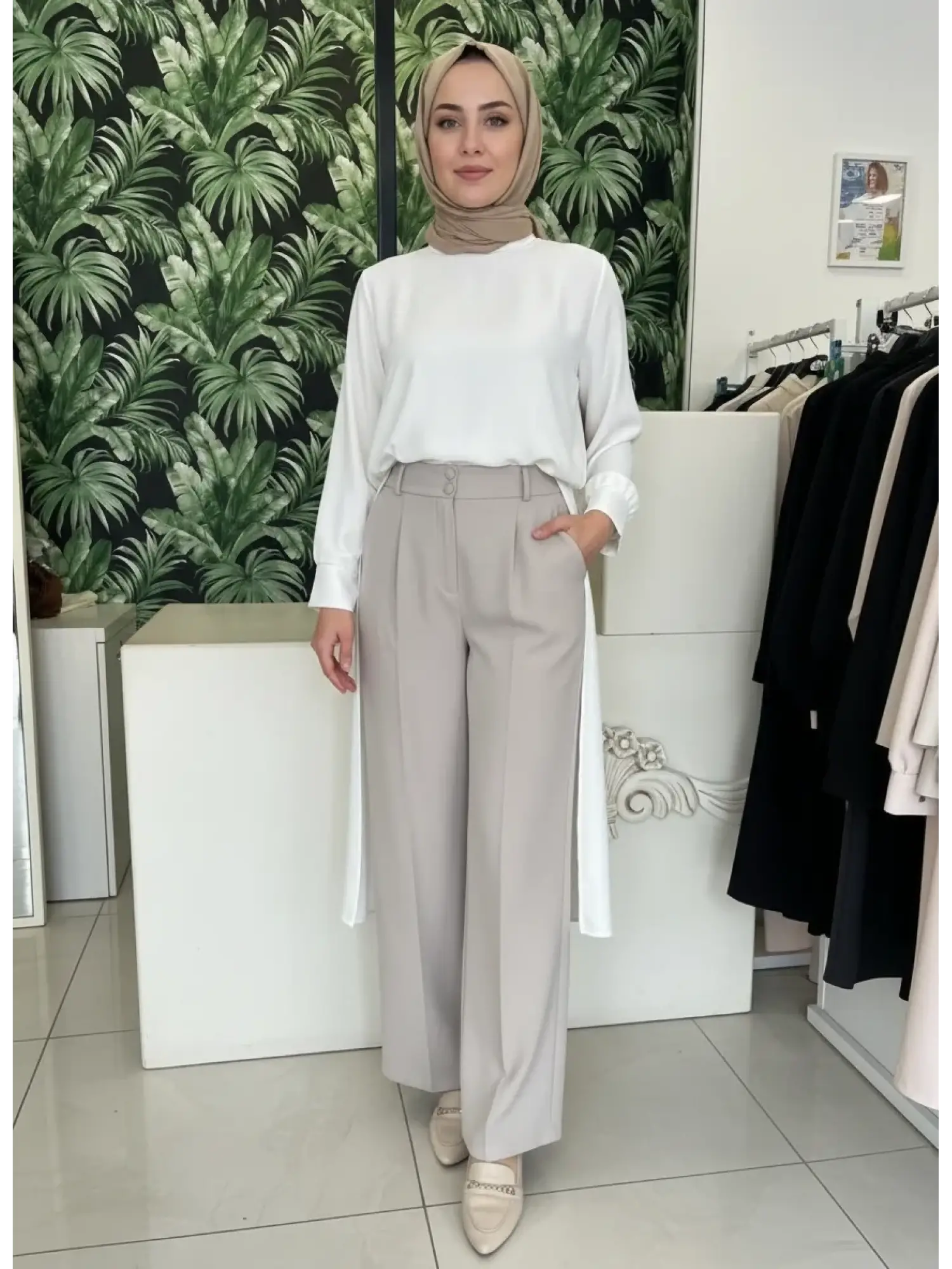 Clande Pile Detaylı Cepli Pantolon