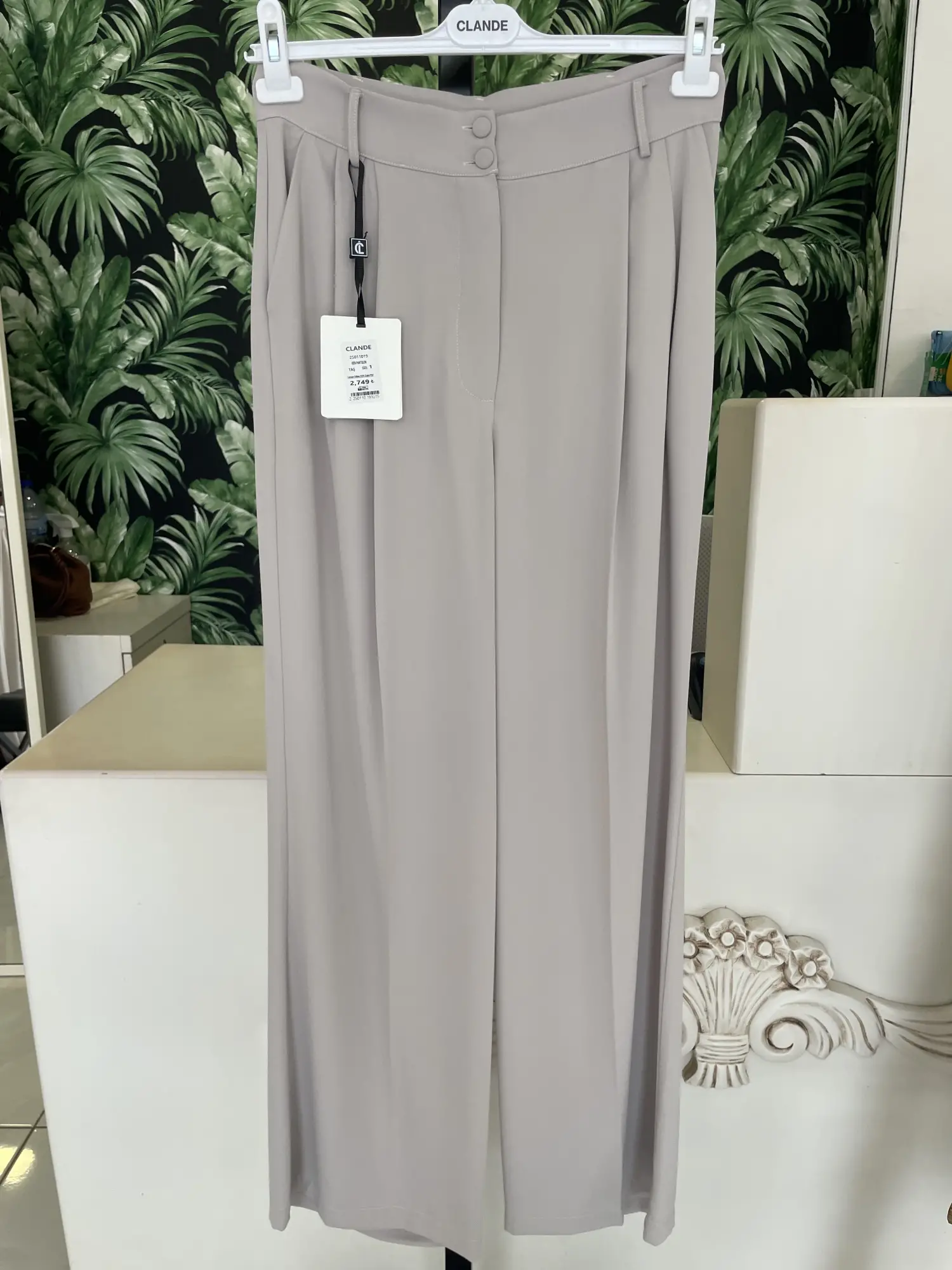 Clande Pile Detaylı Cepli Pantolon
