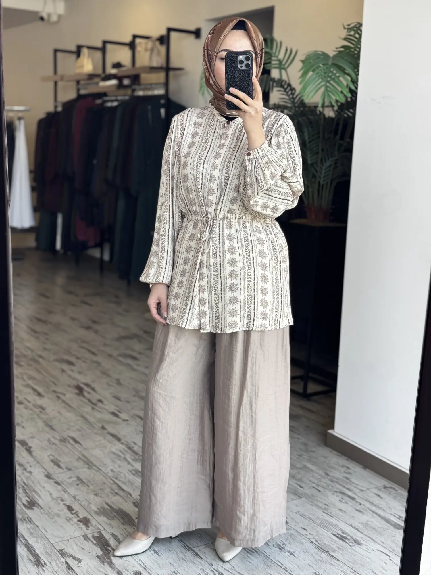 Almarwah Pile Detaylı Tencel Etek Pantolon 606123