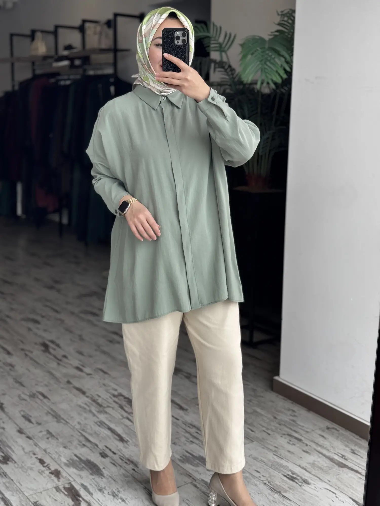 QooQ Store Yarasa Kol Gömlek 26SS233