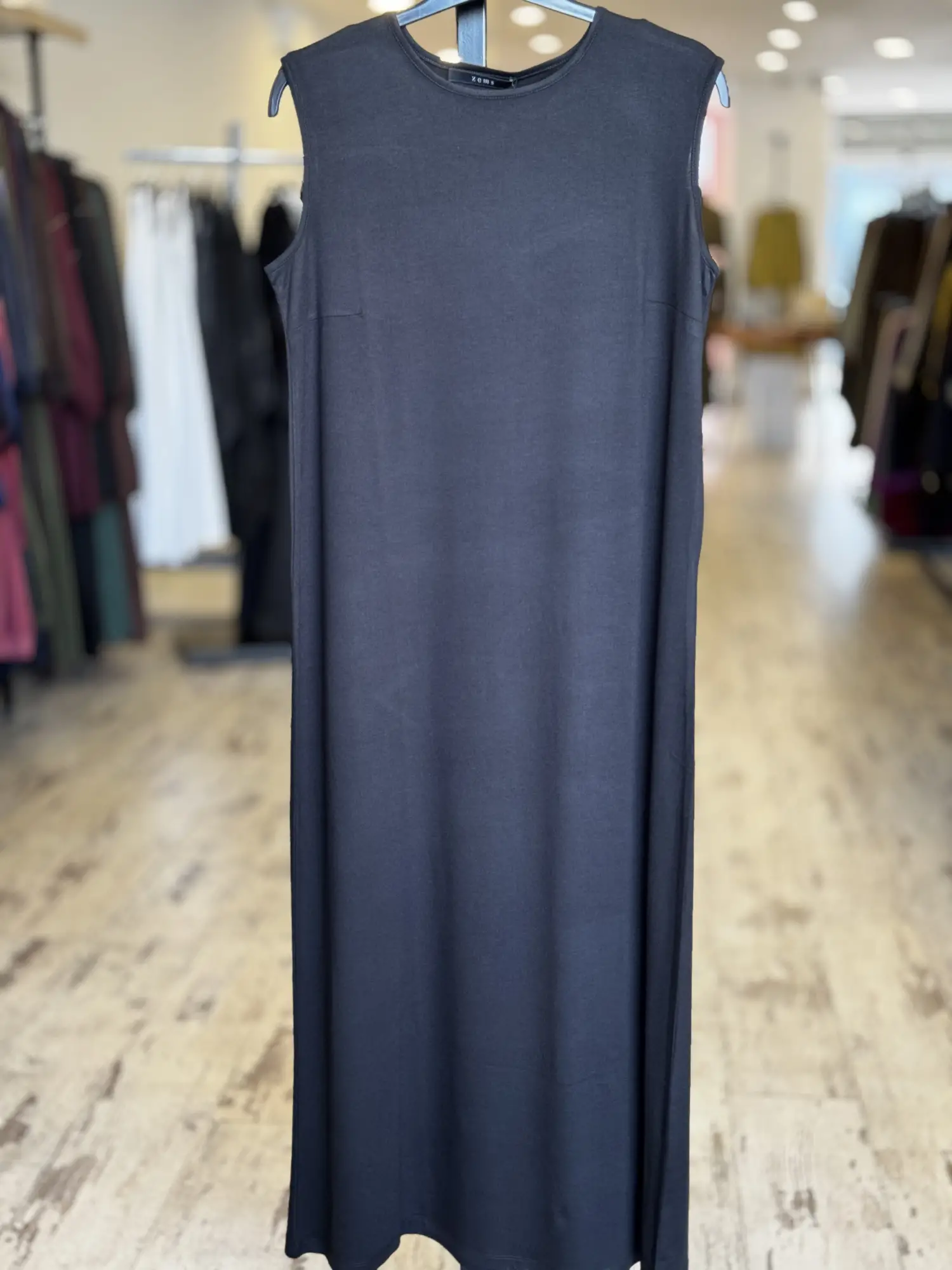 Zems Modal Penye Kolsuz Maxi Boy İçlik