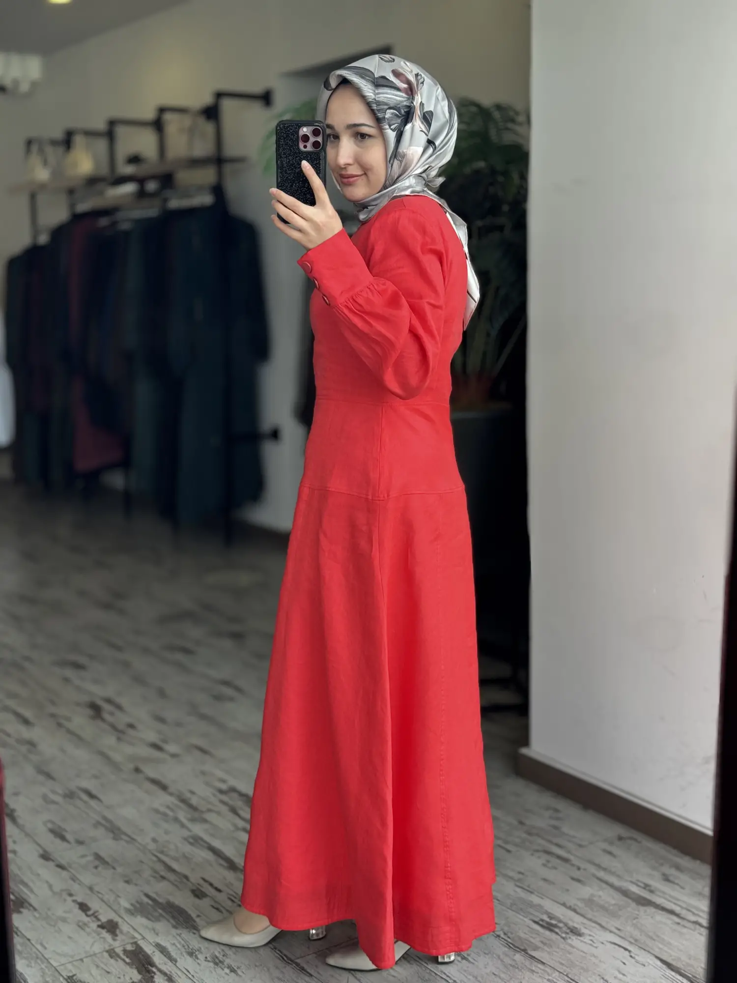 Vuu Keten Volanlı Korsajlı Elbise