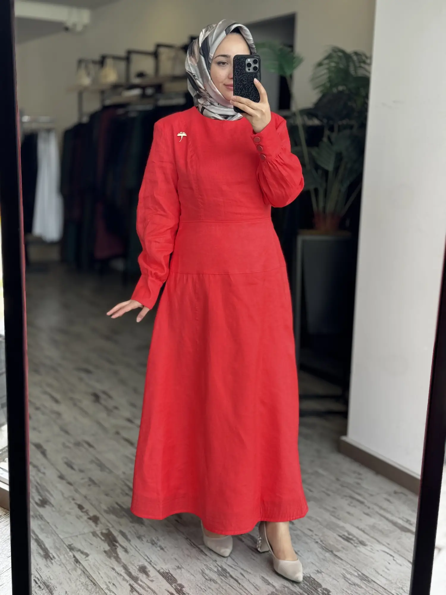 Vuu Keten Volanlı Korsajlı Elbise