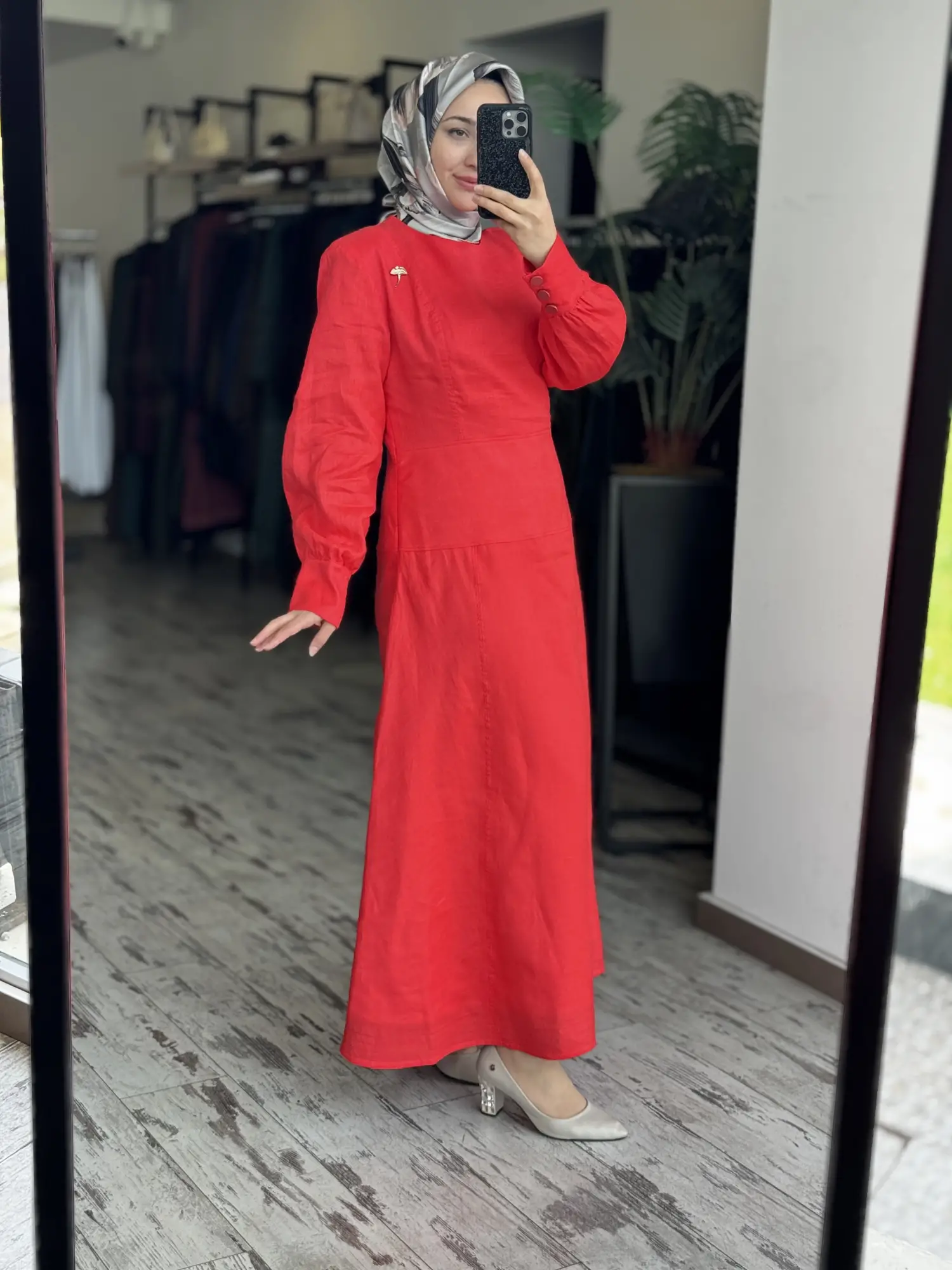 Vuu Keten Volanlı Korsajlı Elbise