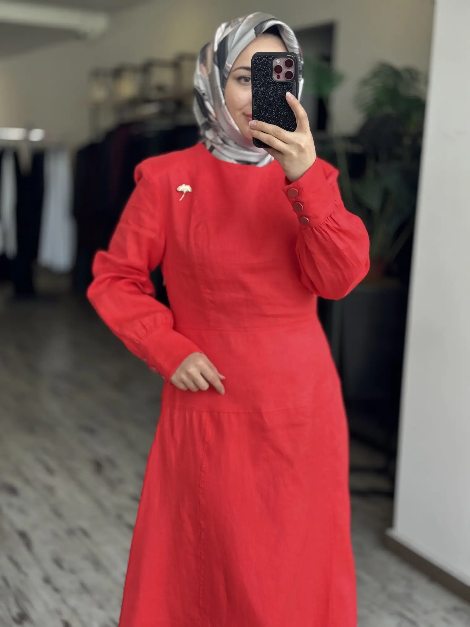 Vuu Keten Volanlı Korsajlı Elbise